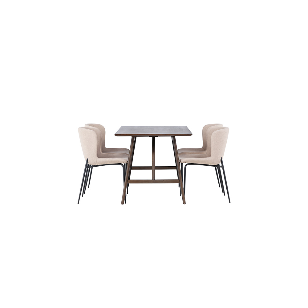Spisegruppe Venture Home Kaseidon med 4 stk Modesto Stoler