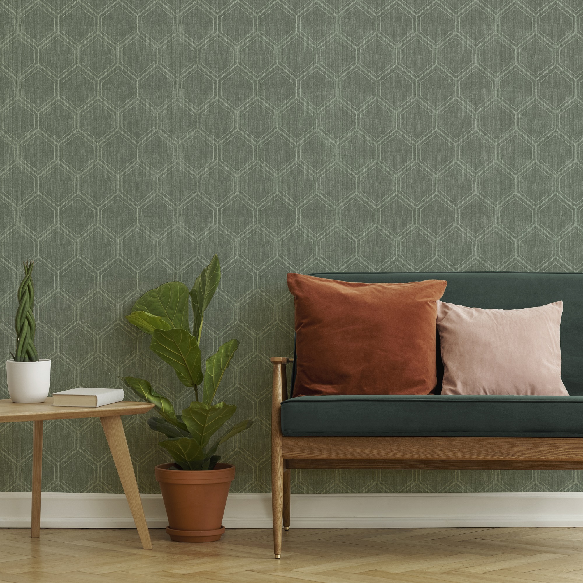 Tapet Superfresco Easy Hexagon Green