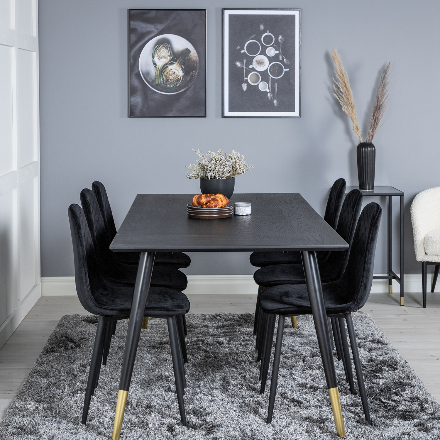 Spisegruppe Venture Home Dipp med 6 Polar Stitches Stoler