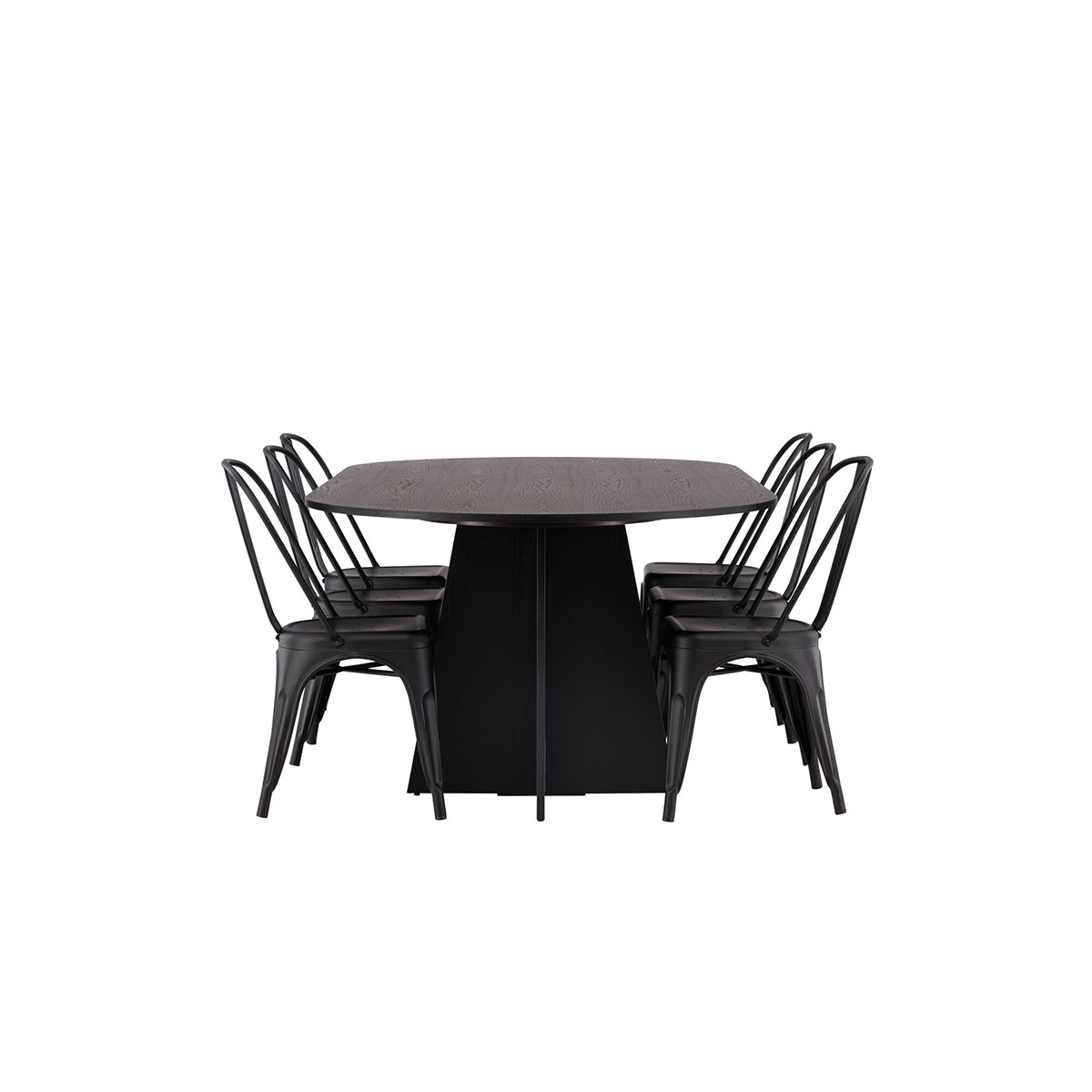 Spisegruppe Venture Home Bootcut Oval med 6 stk Tempe
