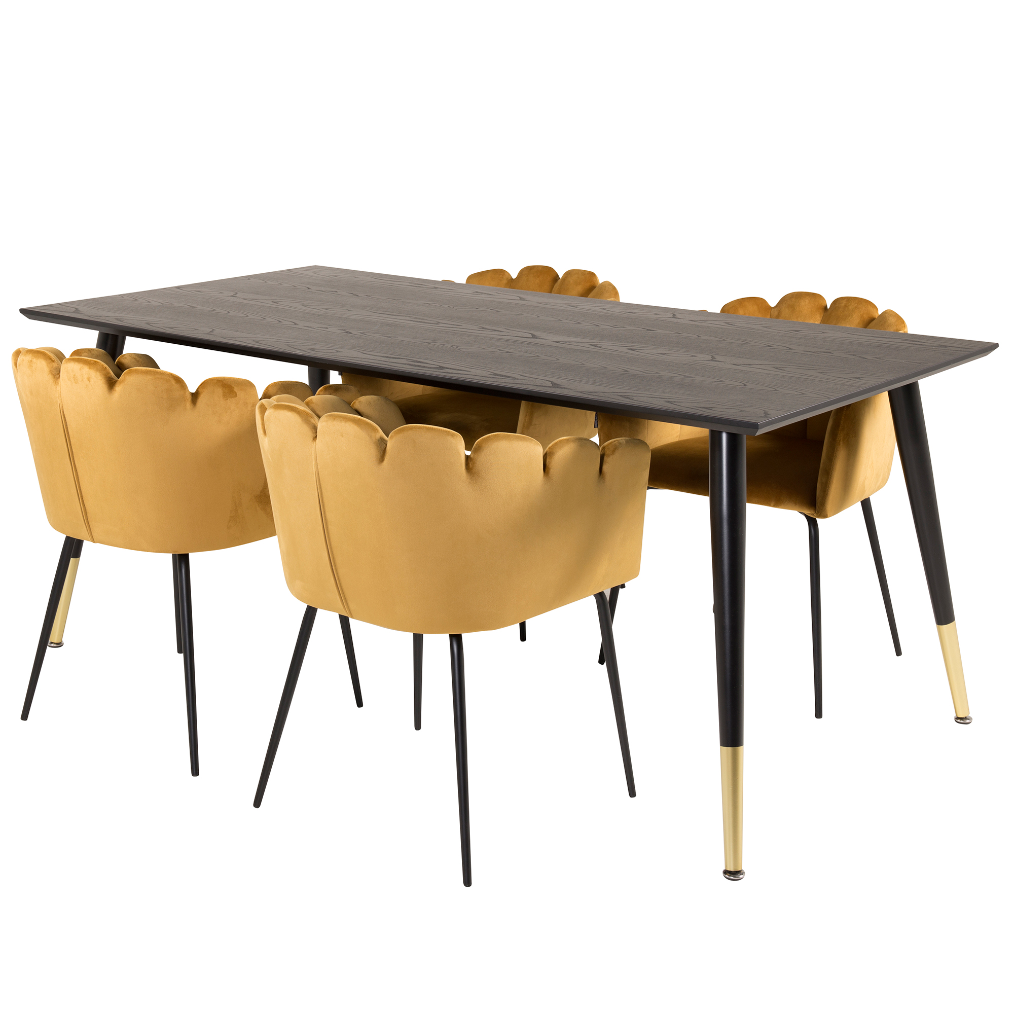 Spisegruppe furniture/fashion Disa med 4 Limhamn Rektangulært Stoler