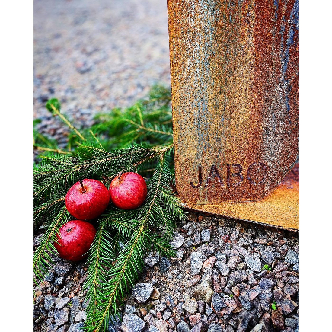 Bålpanne Jabo Triangel Inkl Fat Corten 64x64x54 cm