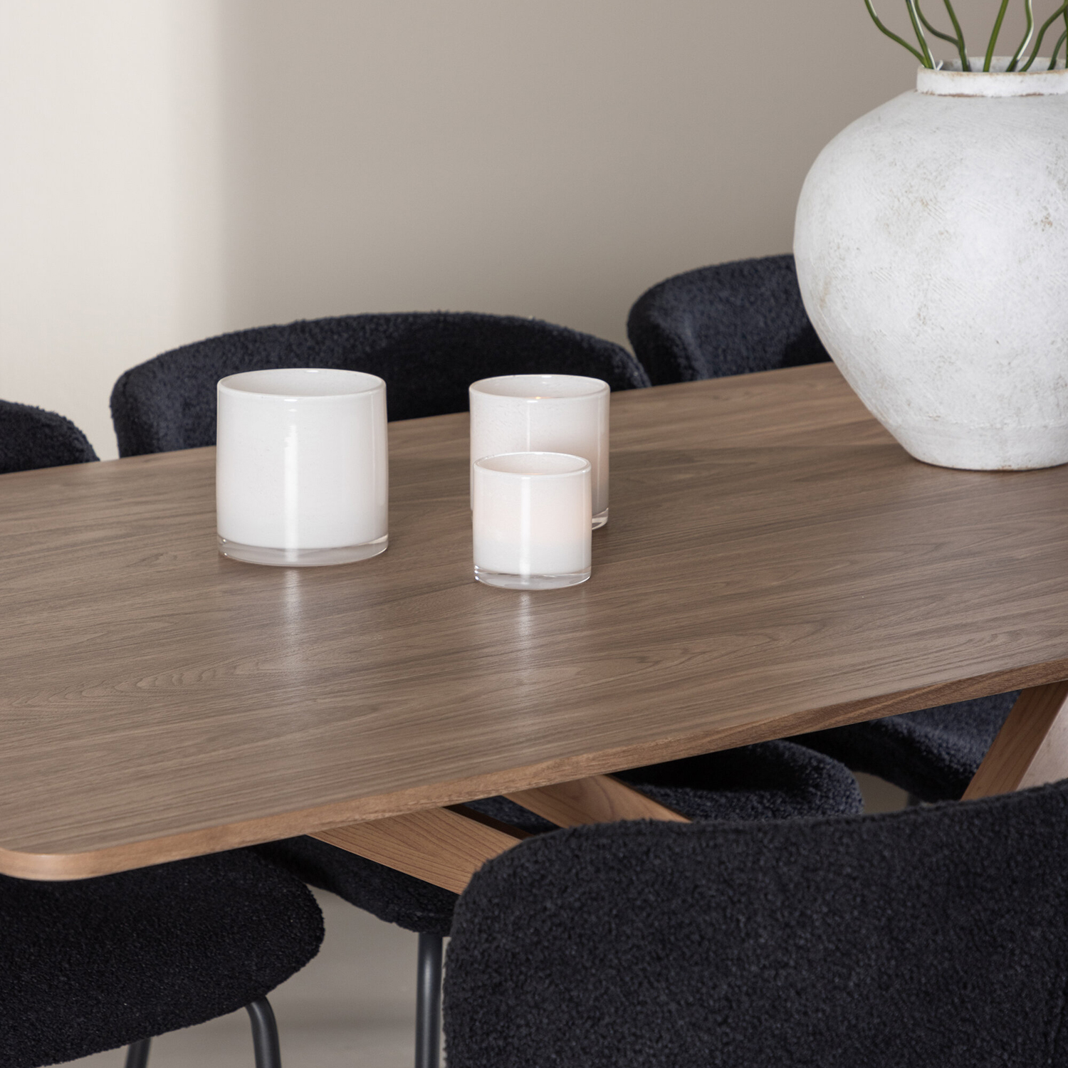 Spisegruppe Venture Home Piazza 180 med 6 stk Modesto Stoler Teddy