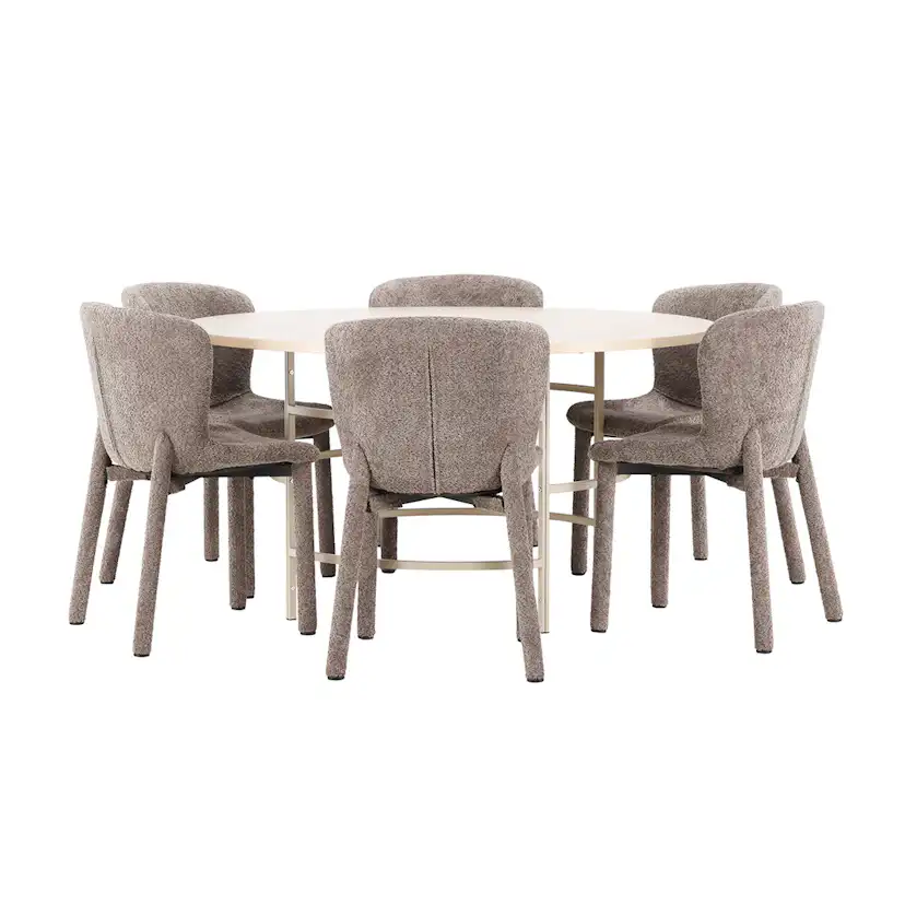 Spisegruppe Venture Home Copenhagen Ø140 cm med 6st Astoria Spisestoler
