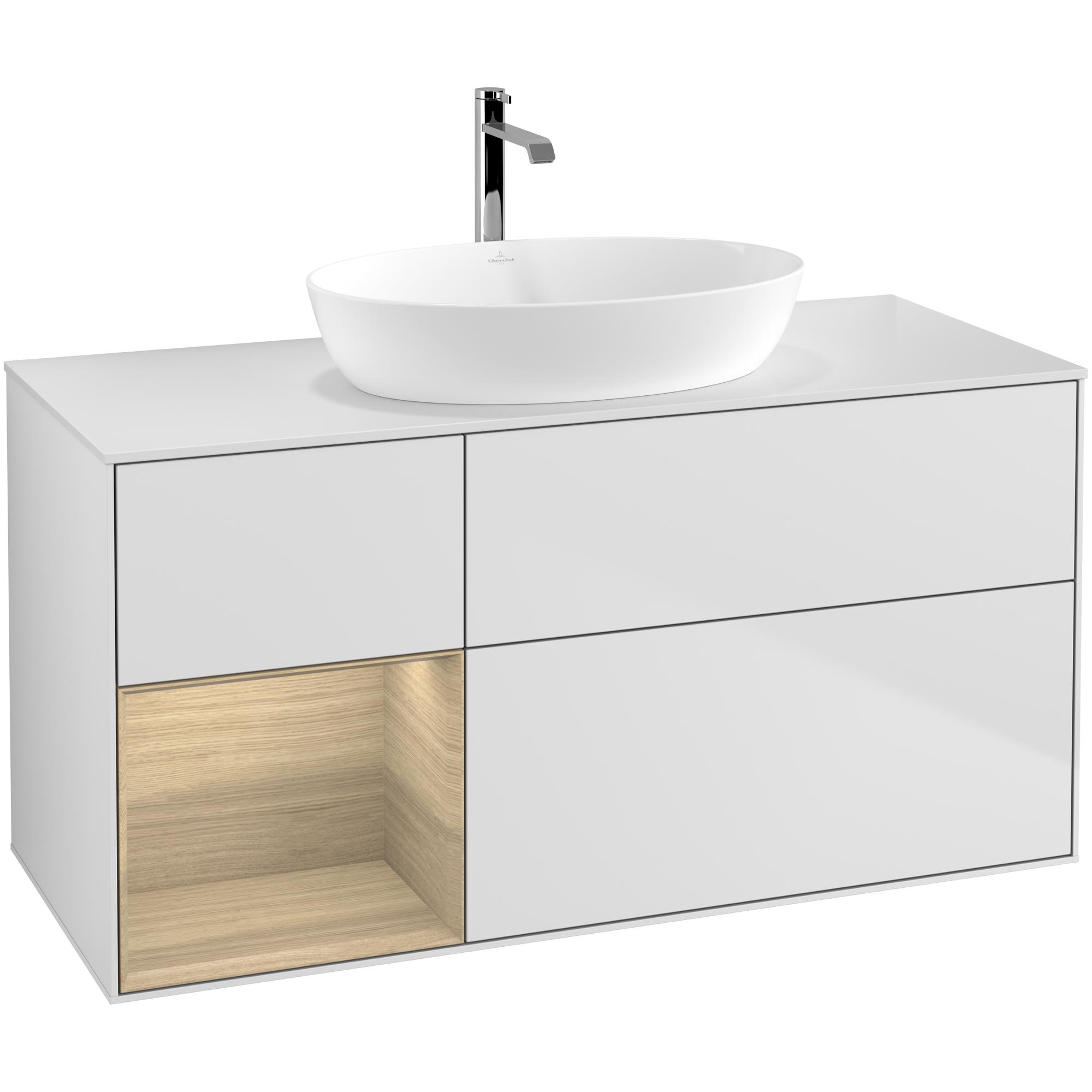 Tvättställsskåp Villeroy & Boch Finion med 3 Lådor Hylla och Bänkskiva för Fristående Tvättställ från Artis & Collaro
