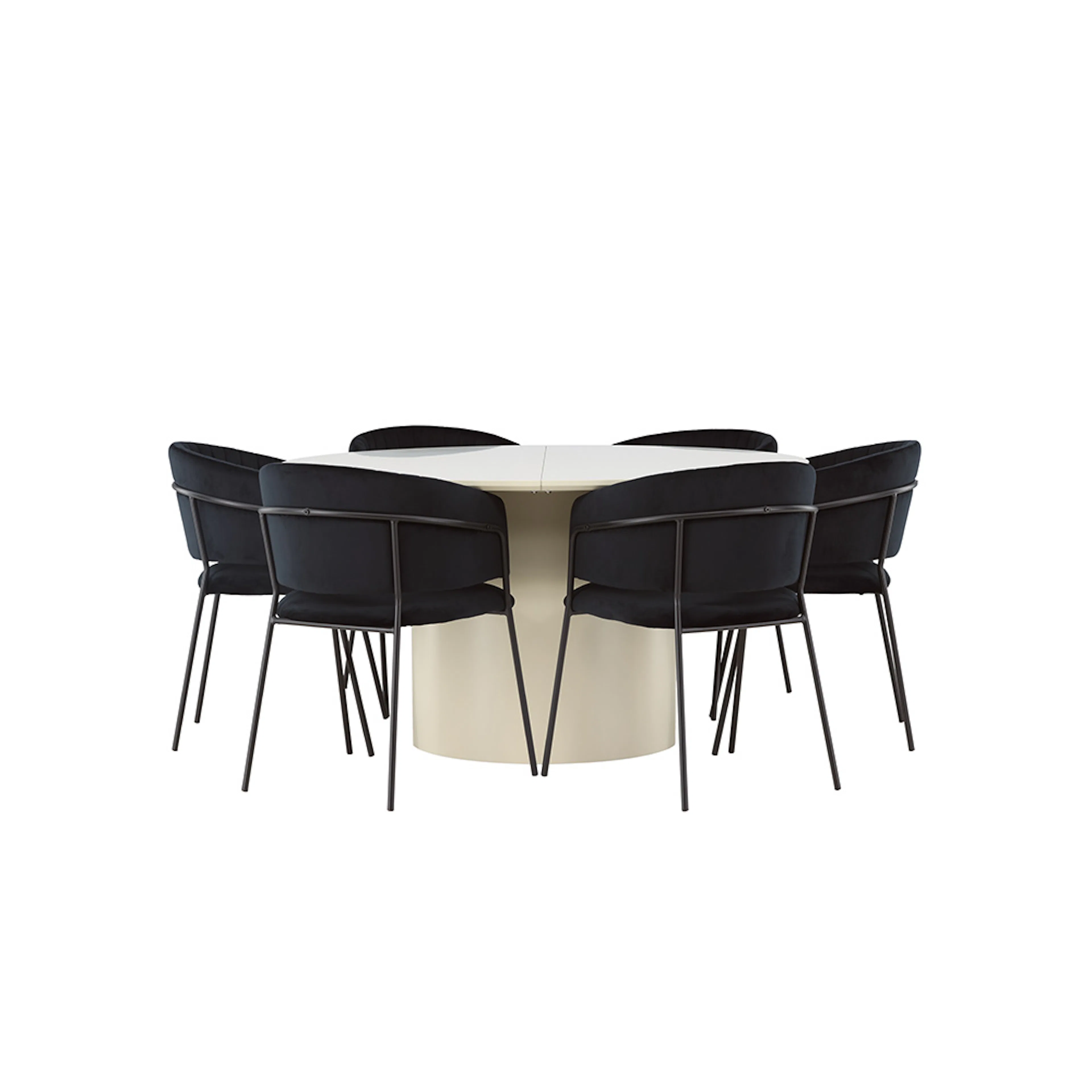 Spisegruppe Venture Home Sandvik med 6 Selma Stoler