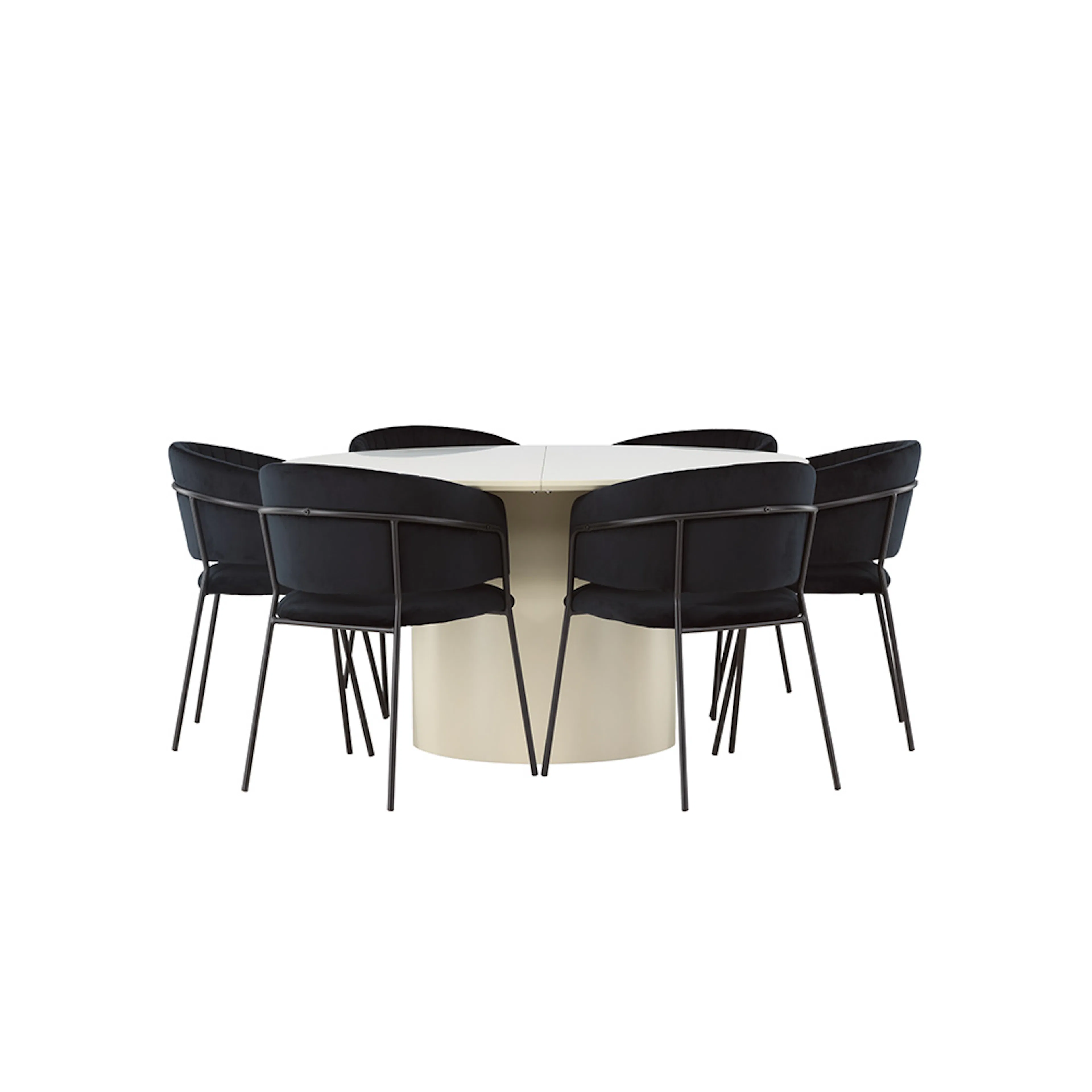 Spisegruppe Venture Home Sandvik med 6 Selma Stoler