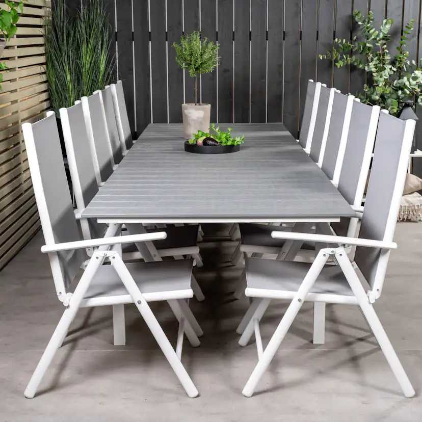 Spisegruppe Venture Home Lova 224/324 med 10 Bront Stoler