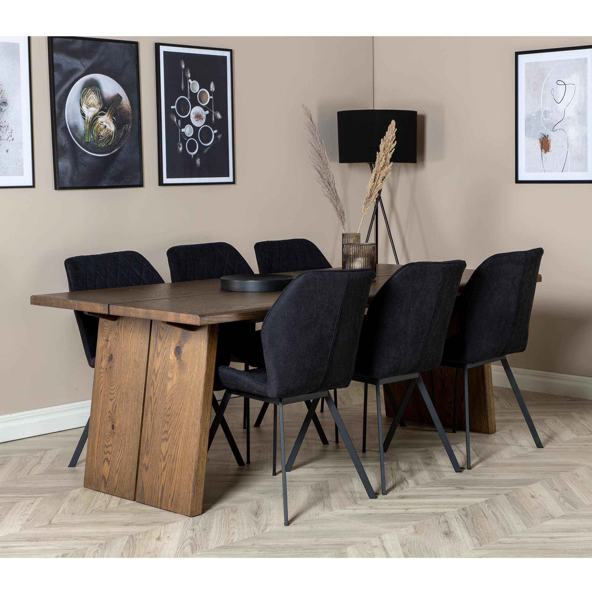 Spisegruppe Venture Home Lotus med 6 Geneva Stoler