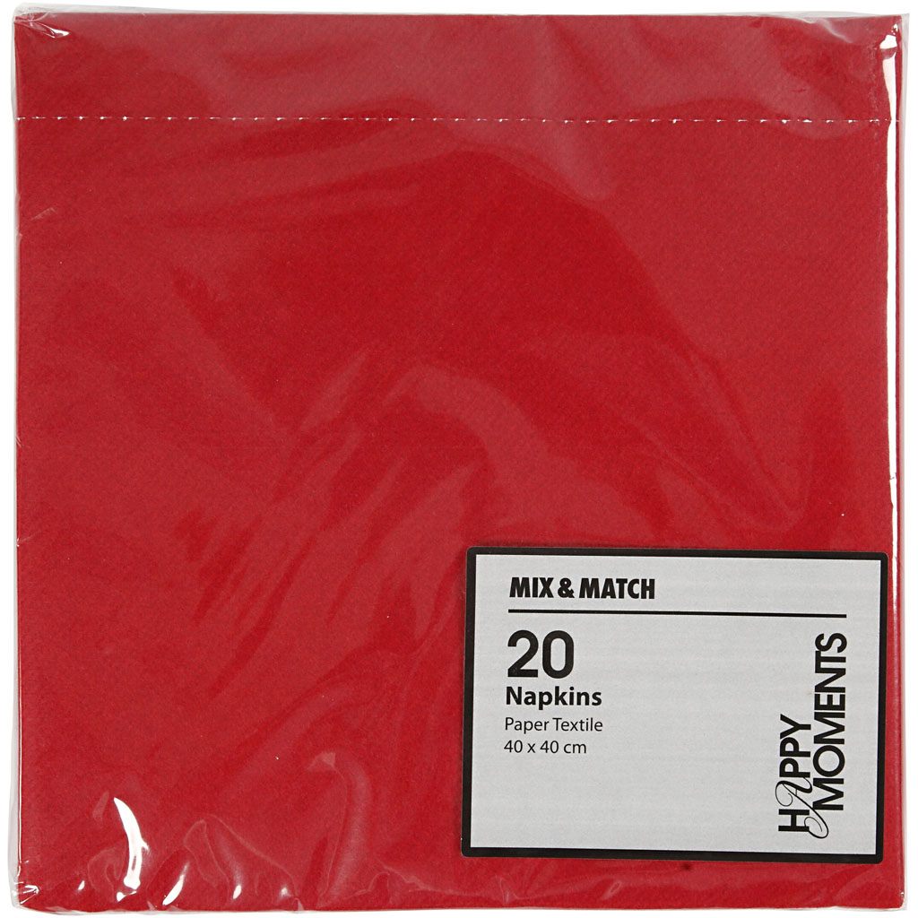 Servetter, vinröd, stl. 40x40 cm, 60 g, 20 st./ 1 förp. Vinrød