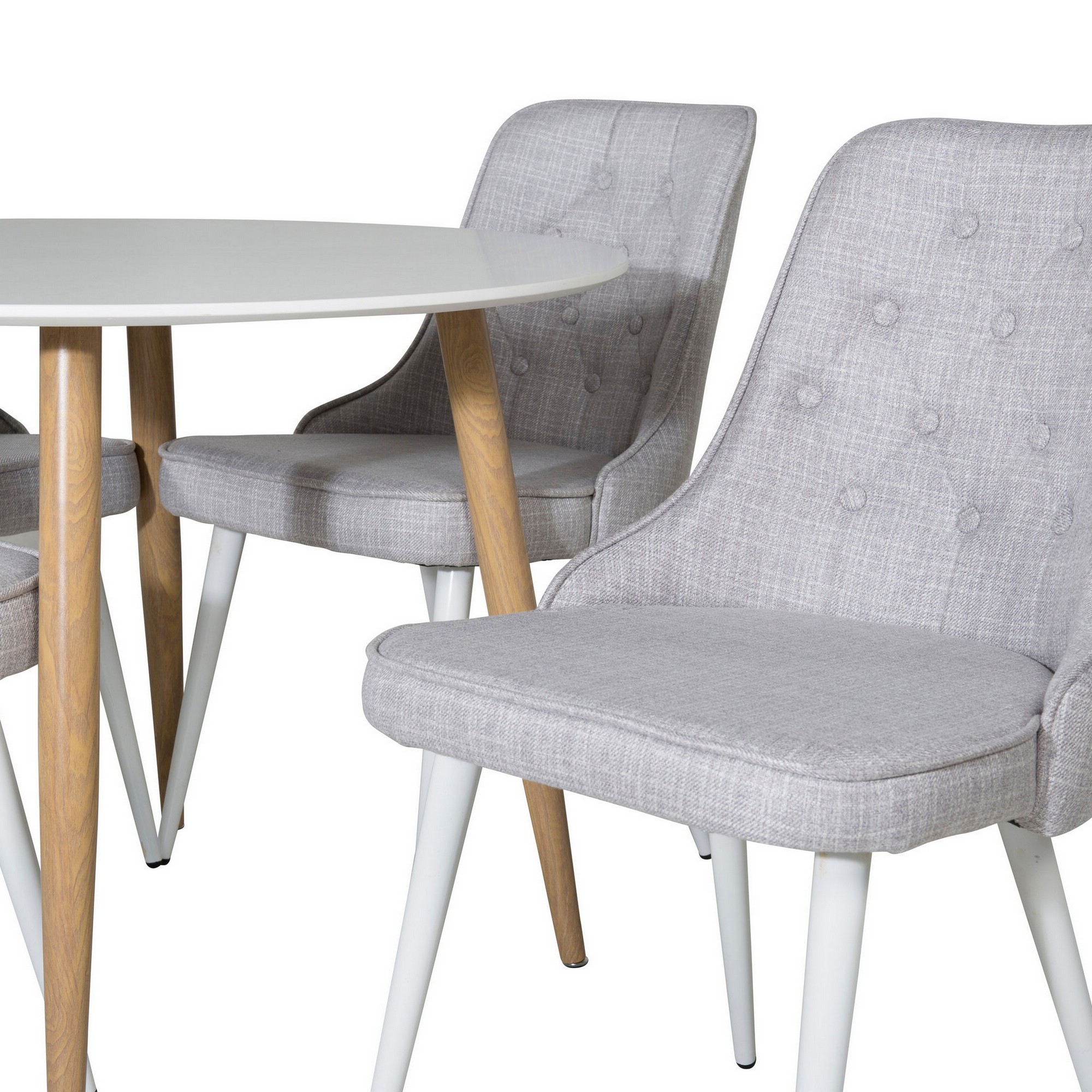 Spisegruppe Venture Home Plaza med 4stk Velvet Deluxe Stoler