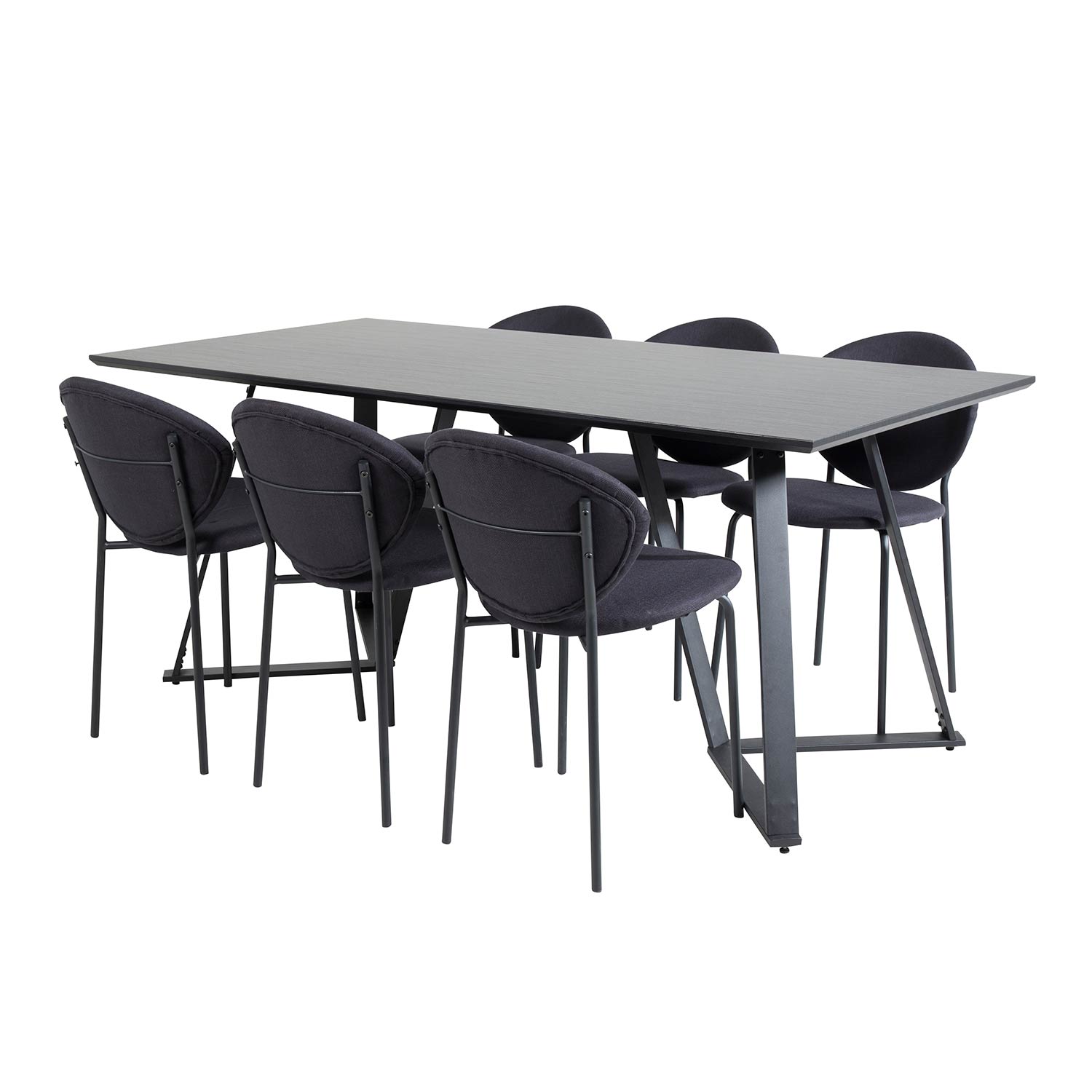 Spisegruppe Venture Home Madde med 6 Valor Stoler Polyester