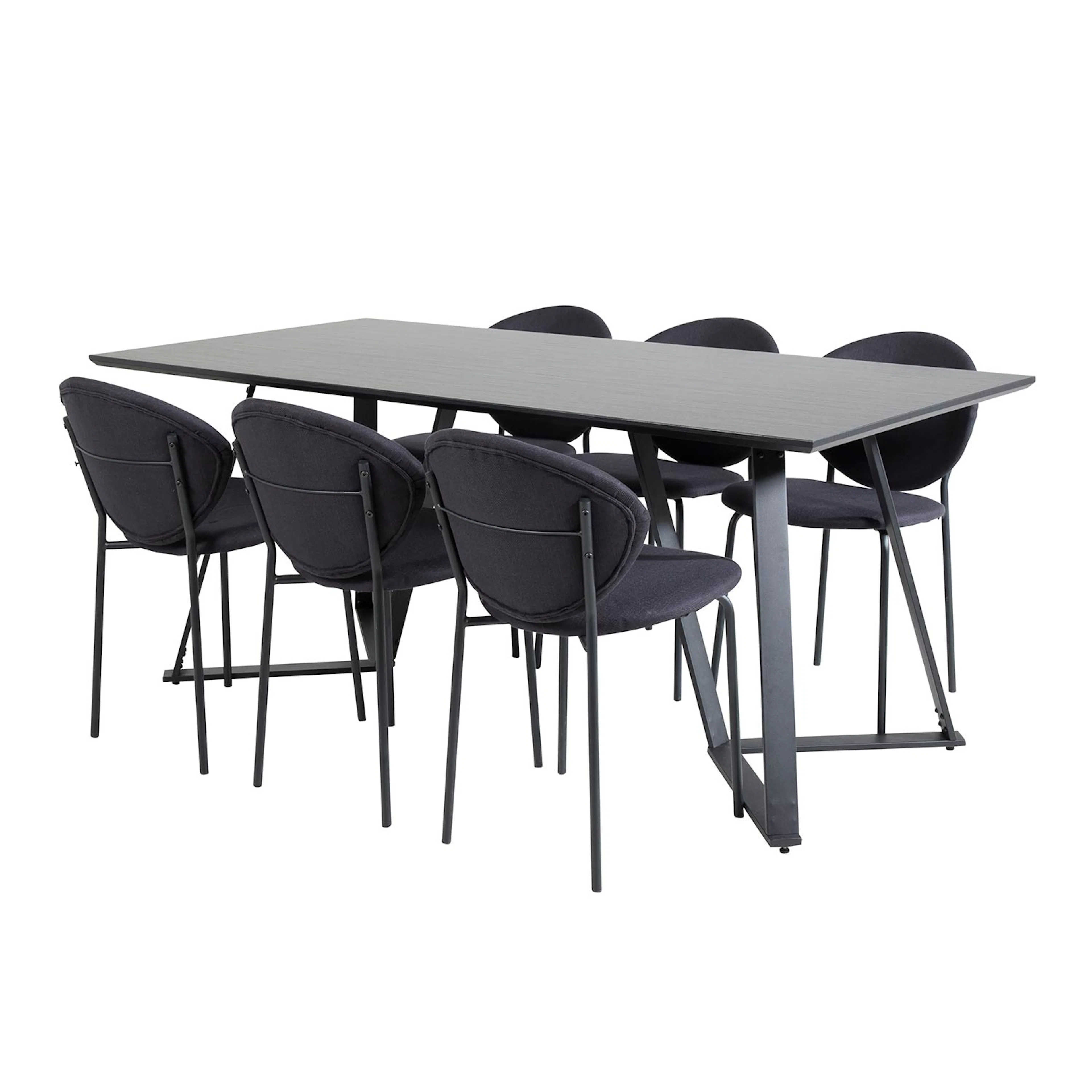 Spisegruppe Venture Home Madde med 6 Valor Stoler Polyester