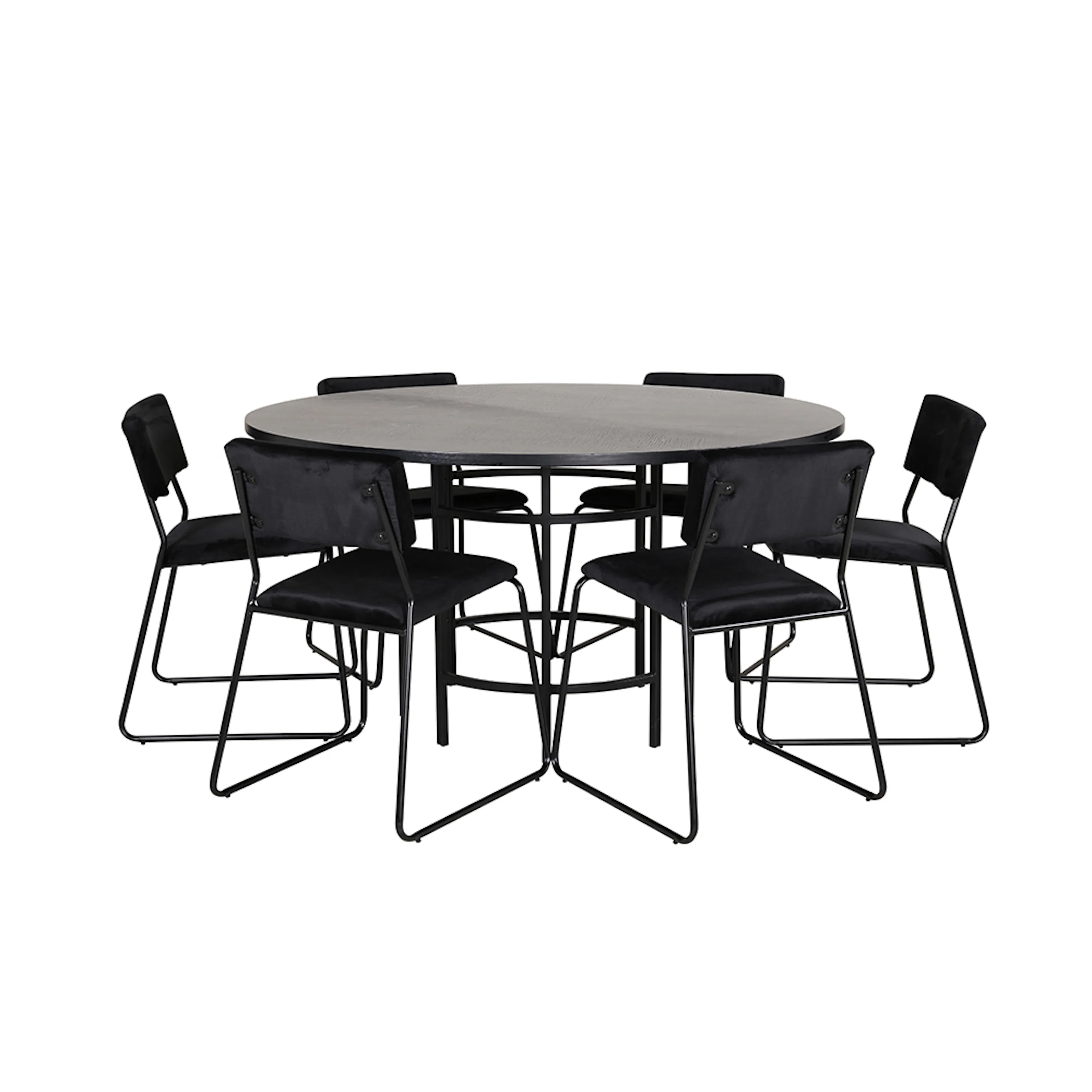 Spisegruppe furniture/fashion Copenhagen Ø140 cm med 6 Kenth Stoler