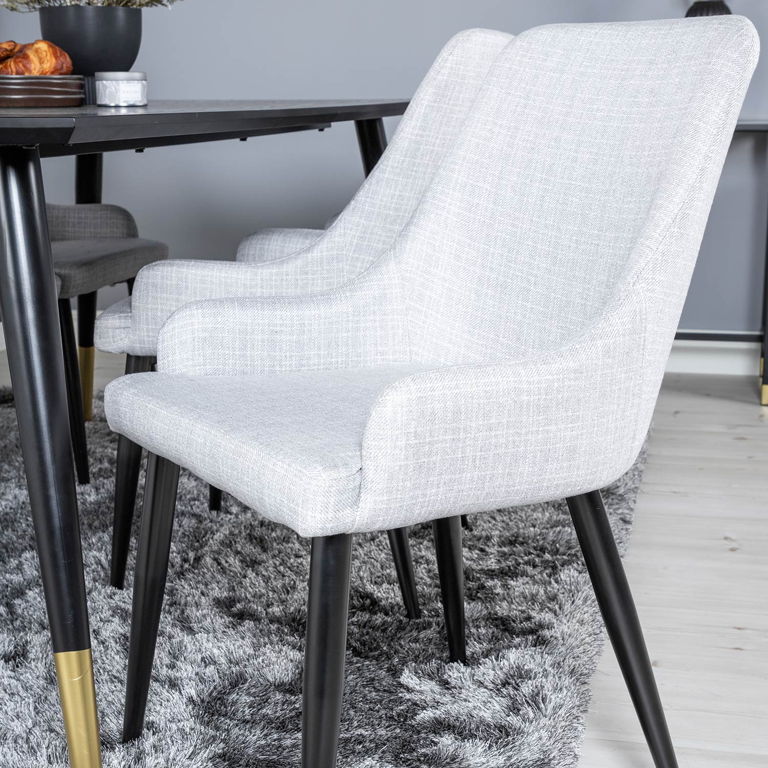 Spisegruppe Venture Home Dipp med 6 Plaza Stoler