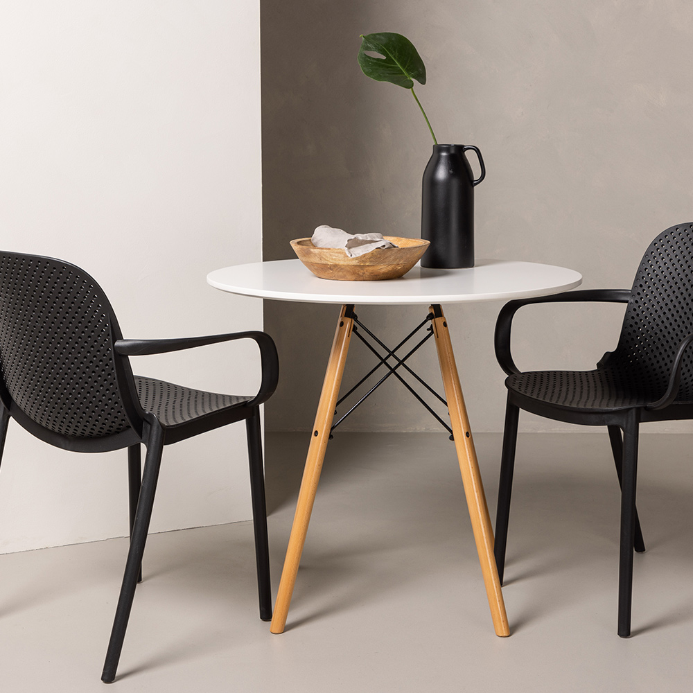 Spisegruppe Venture Home Danburi Ø 60 cm med 2 Baltimore Stoler