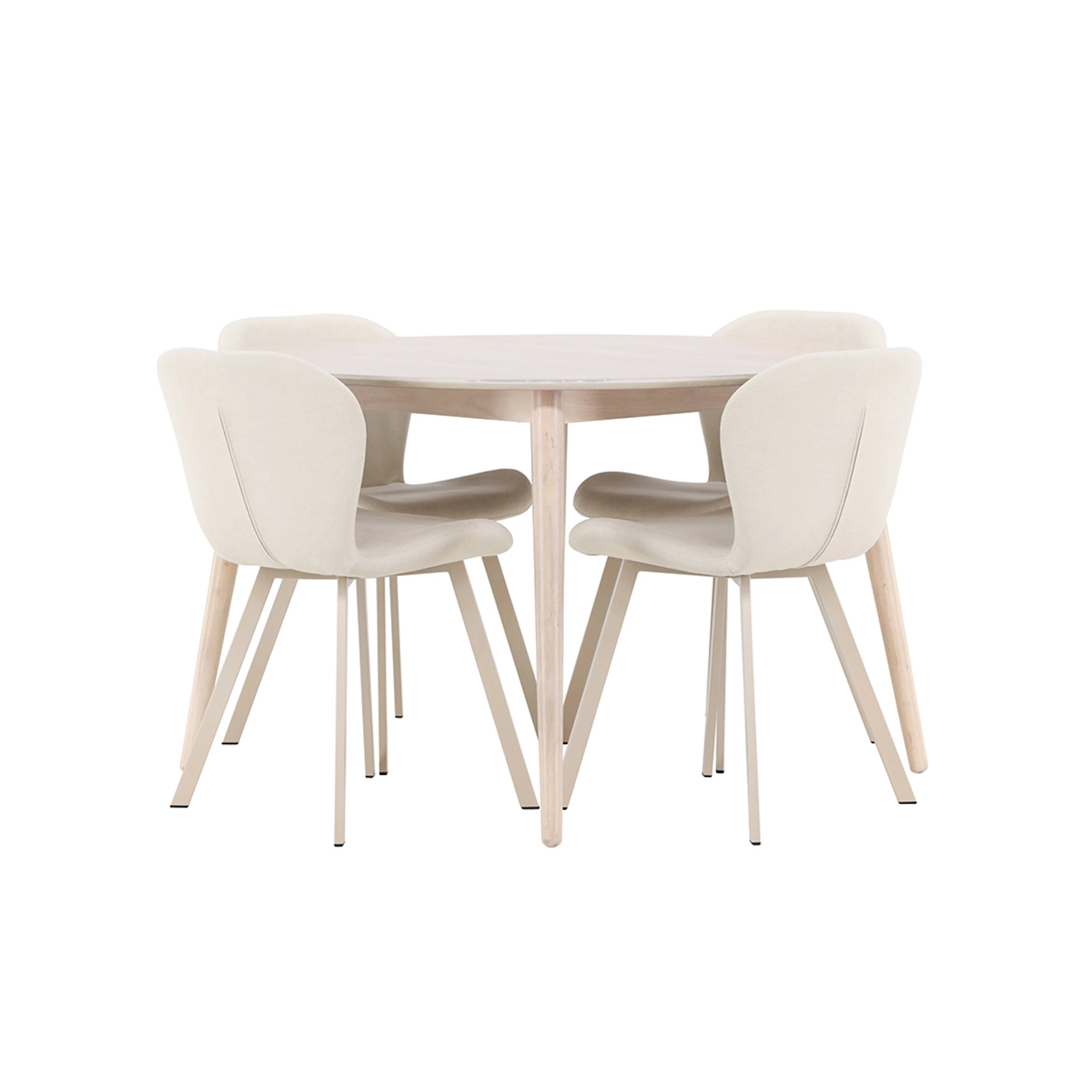 Spisegruppe Venture Home Flora Ø120 cm med 4st Lilja Spisestoler