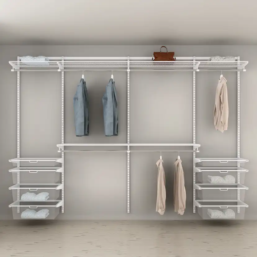 Innredningsløsning Elfa Garderobe Nr 8 Hvit B: 3063 mm