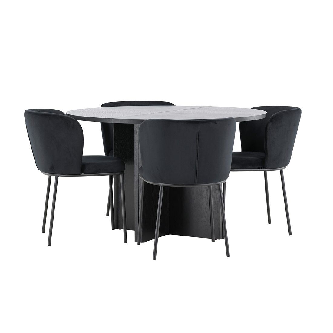 Spisegruppe Venture Home Strada Ø120 cm med 4st Edina Spisestoler