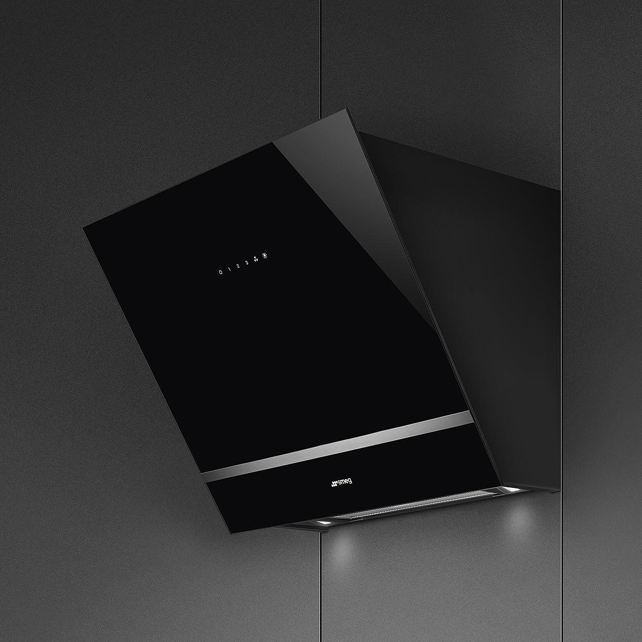 Smeg Väggmonterad Köksfläkt Universal KV26N Sort, 60 cm