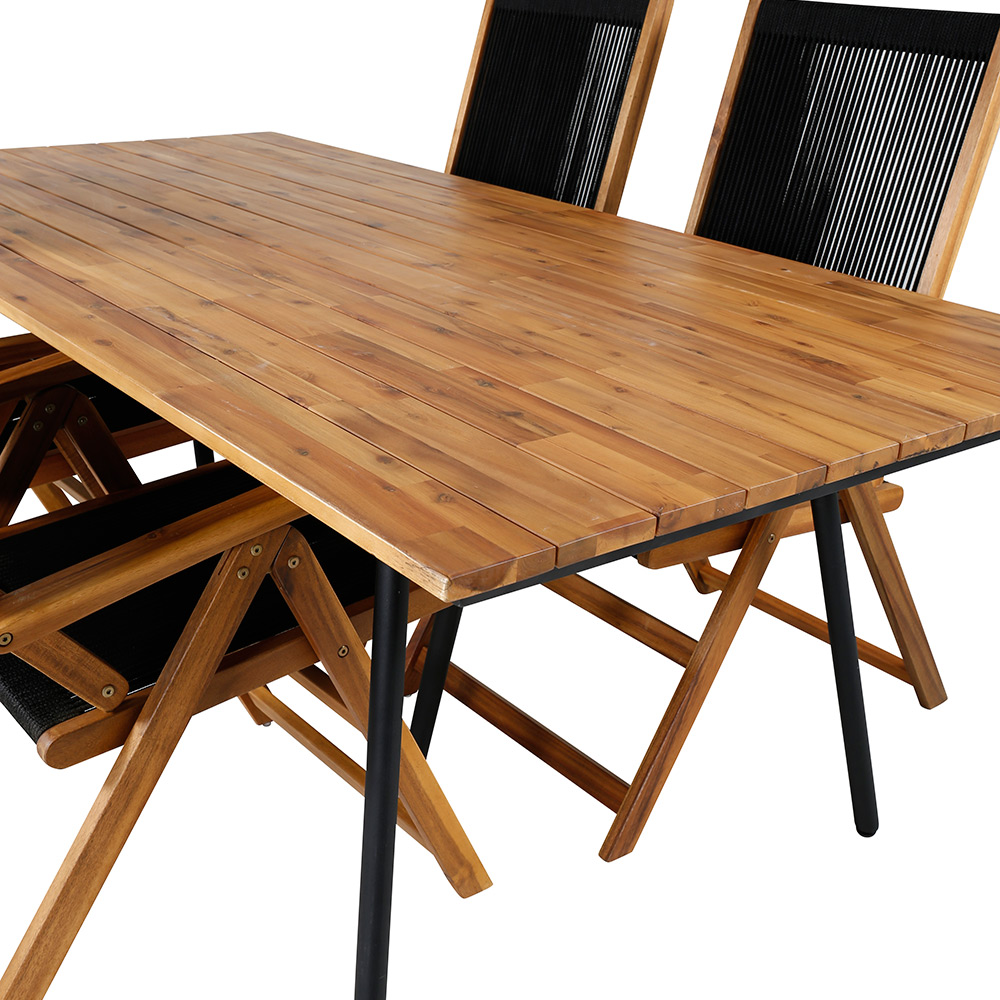 Spisegruppe Venture Home Chane med 4 Jimbo Sammenleggbara Spisestoler