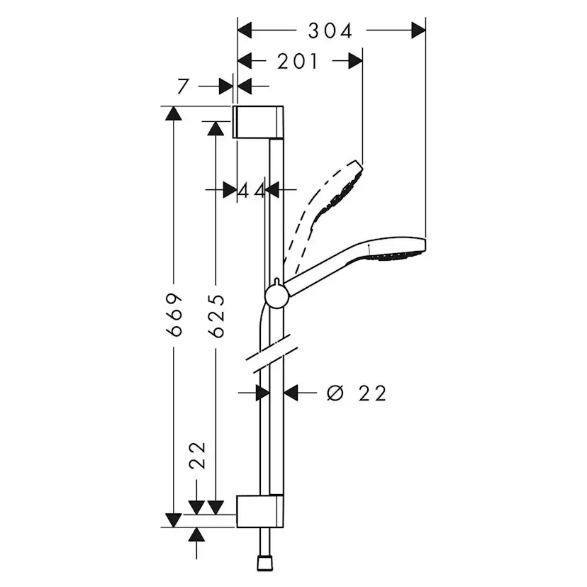 Dusjsett Hansgrohe Croma Select S 1jet