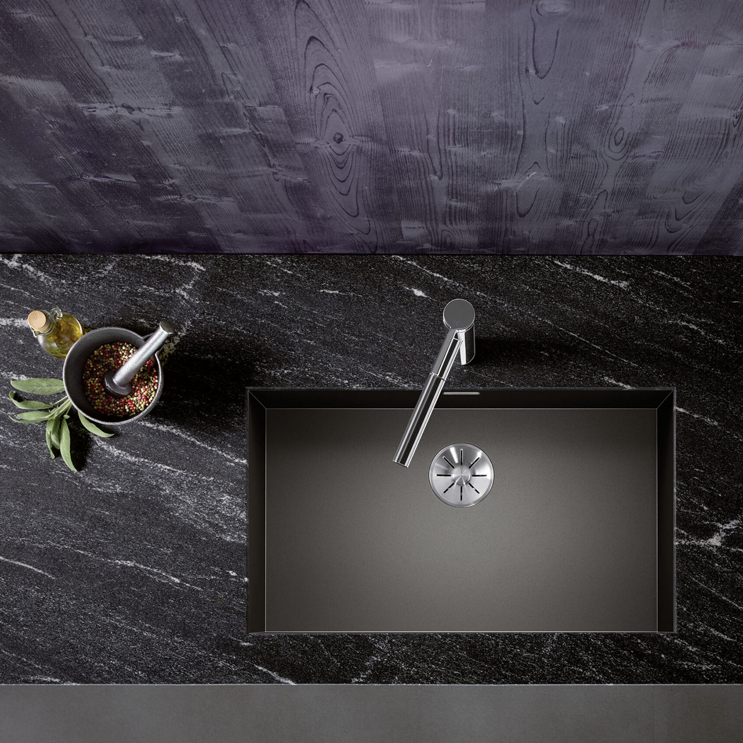Kjøkkenvask Blanco Zerox 700 Dark Steel Infino