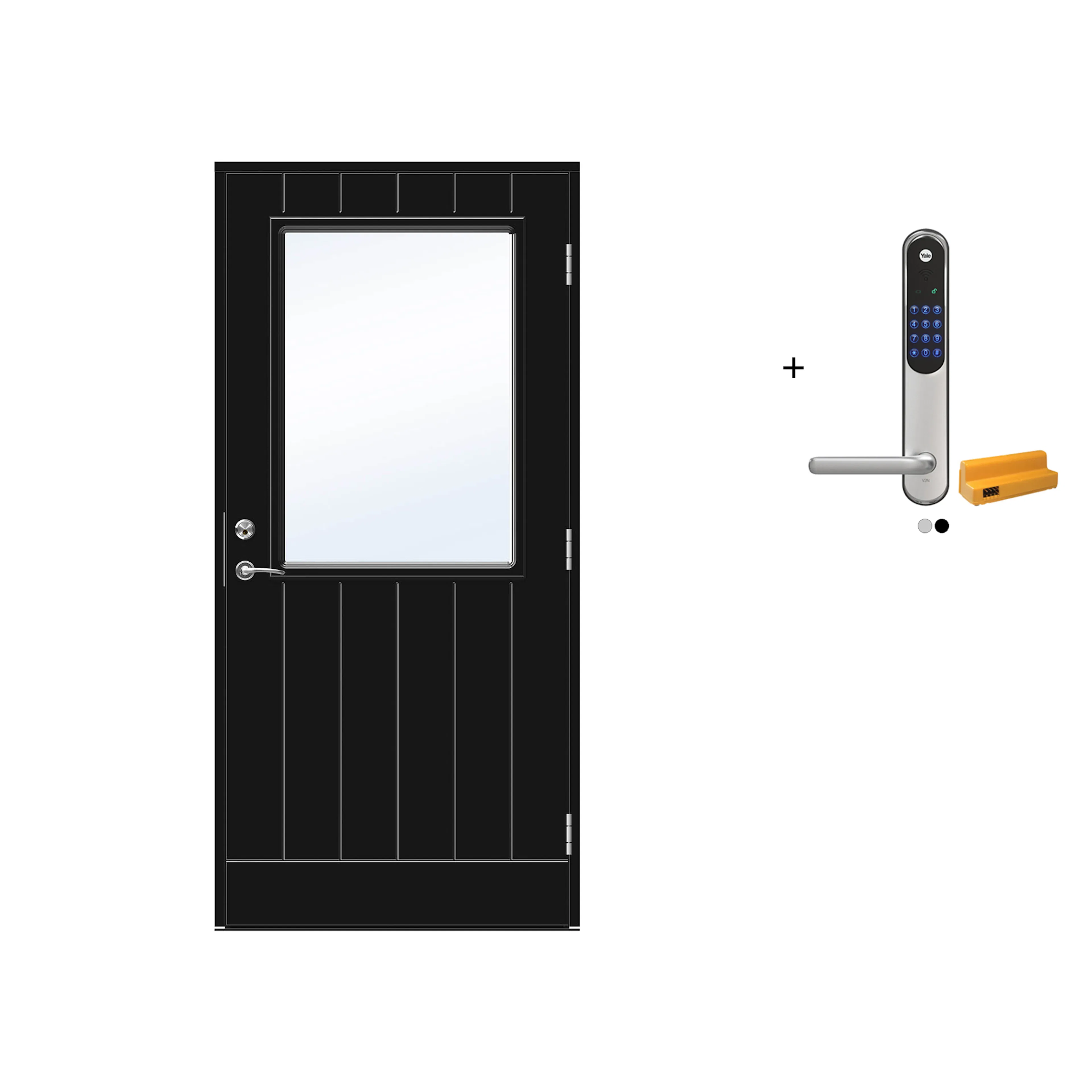 Ytterdør Swedoor Advance-Line Vision Astra med Yale Doorman Classic Home