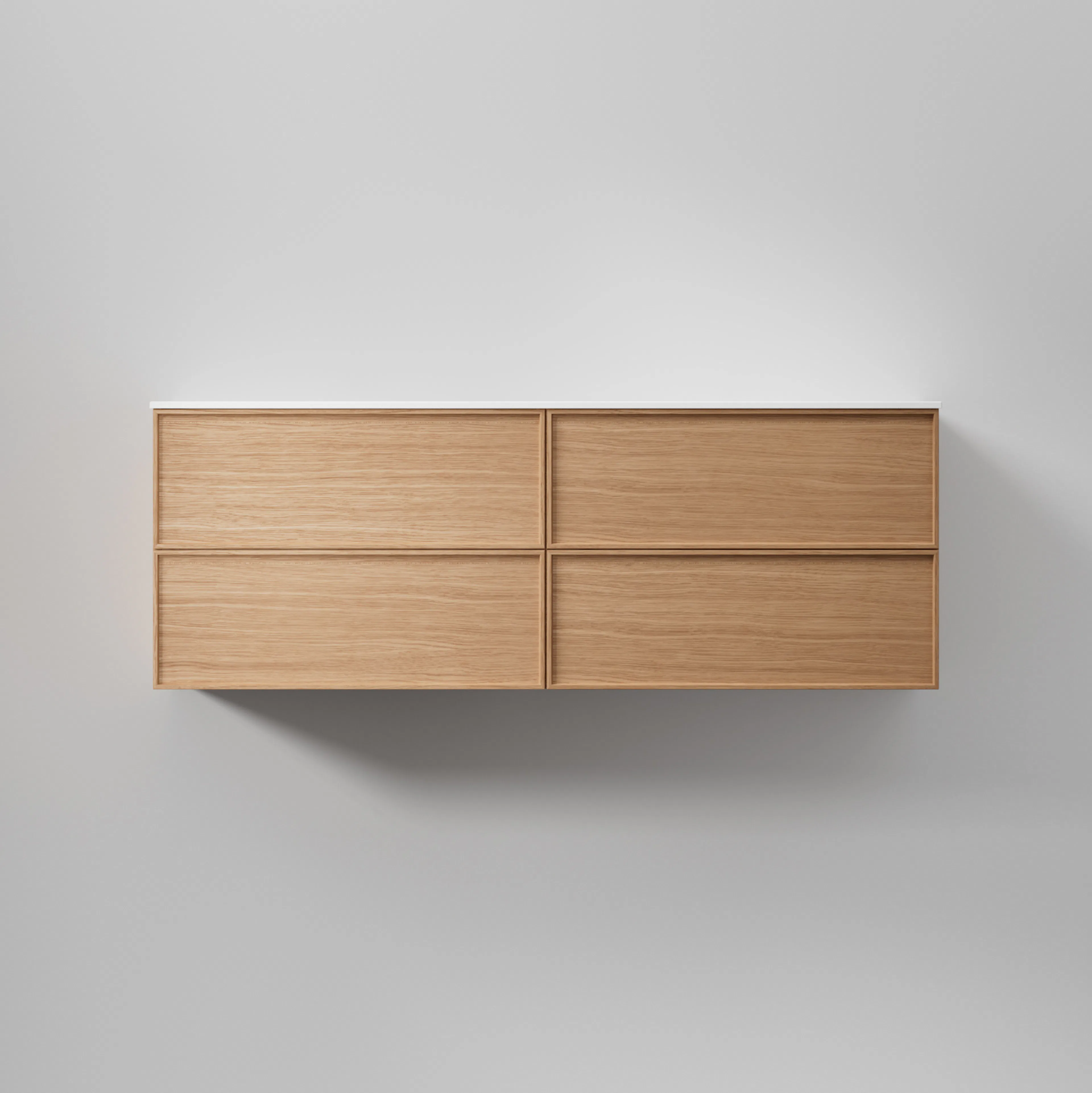 Kommod Core Nema 140 D Natural Oak, 4 Lådor Natural Oak, 1400x456x500 mm