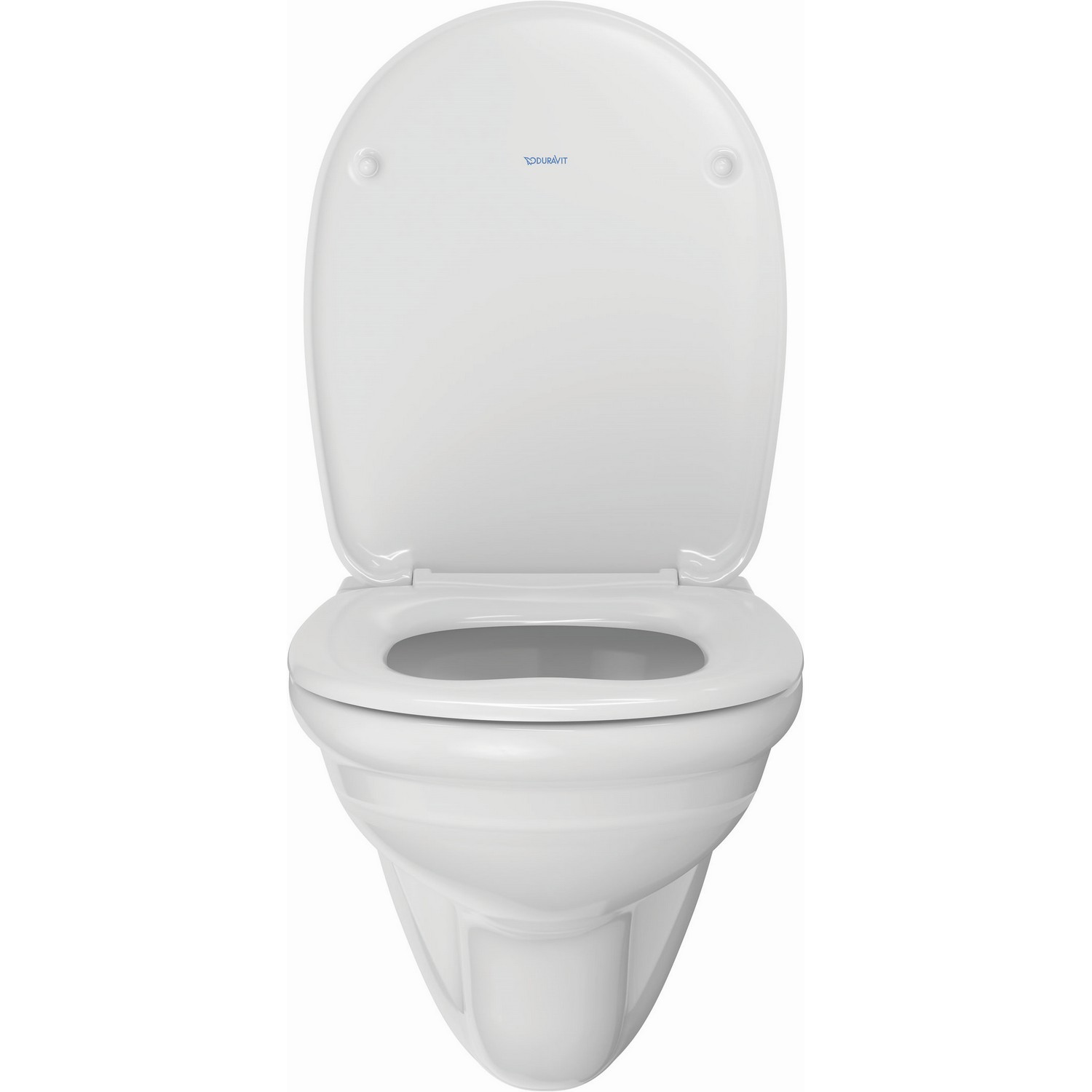 Toalettpakke Duravit D-Code Vegghengt Toalett, Fixtur og Spyleknapp med Toalettsete