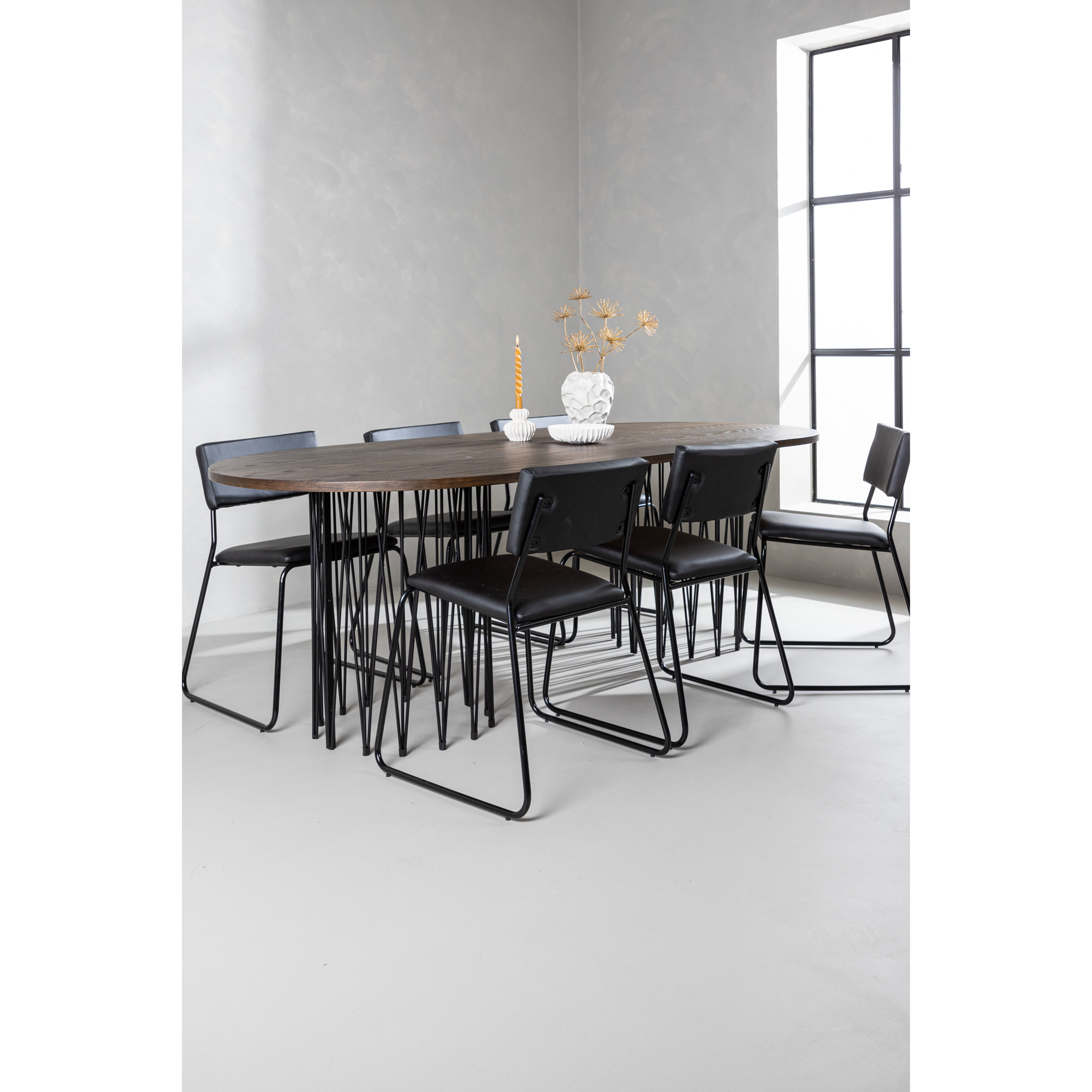 Spisegruppe furniture/fashion Stone med 6 Kenth Stoler