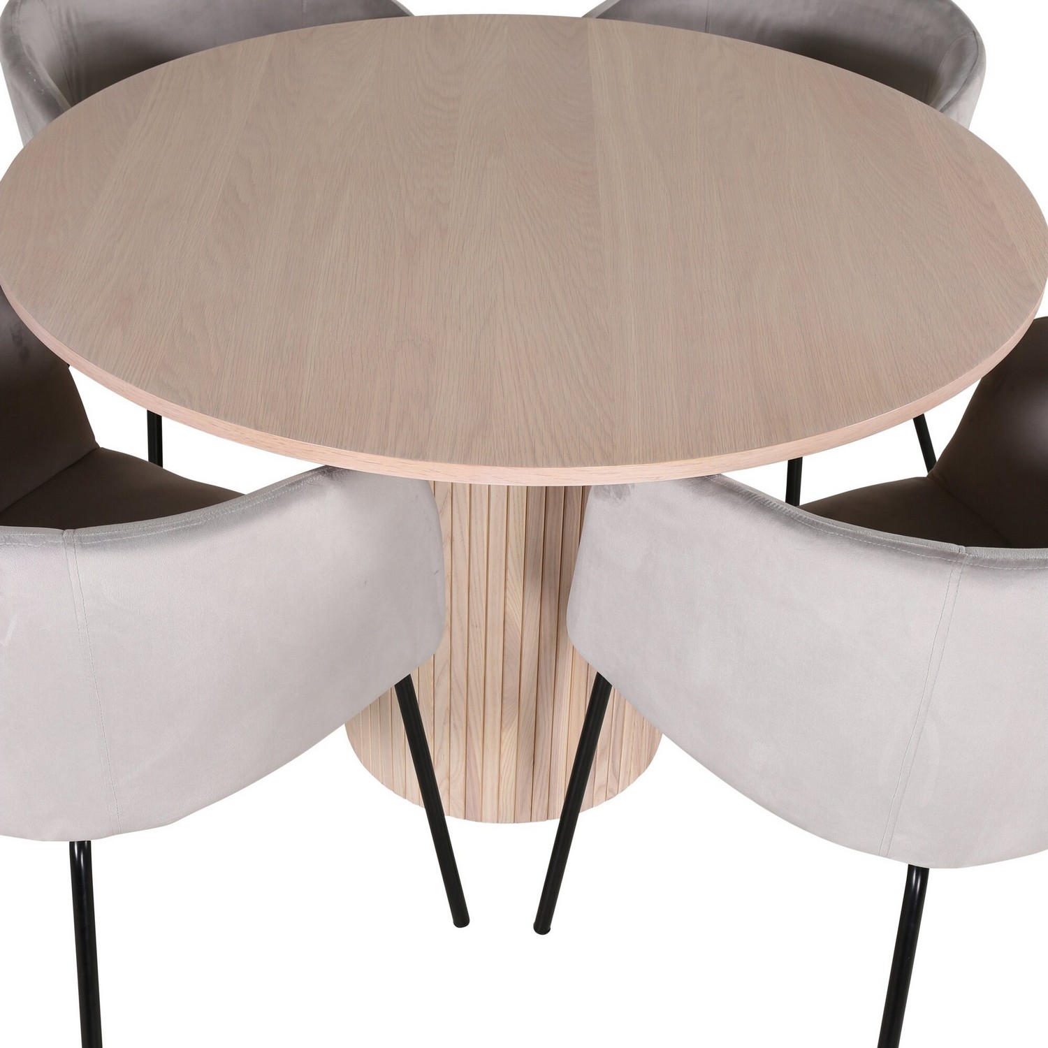 Spisegruppe Venture Home med Bianca Spisebord og 4 Bergen Spisestoler