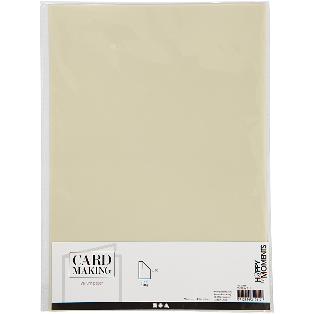 Vellumpapir Creativ Company A4 210x297 mm 10 Ark/1 Pk
