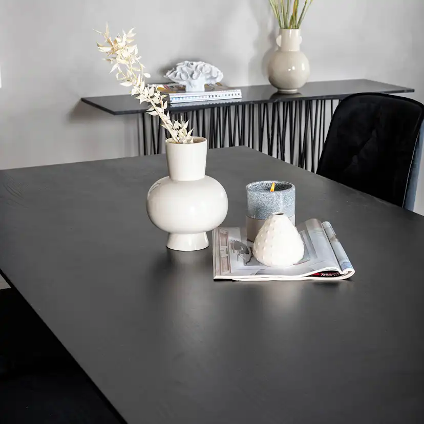 Spisegruppe Venture Home Dipp med 6 Velvet Deluxe Fløyel Stoler