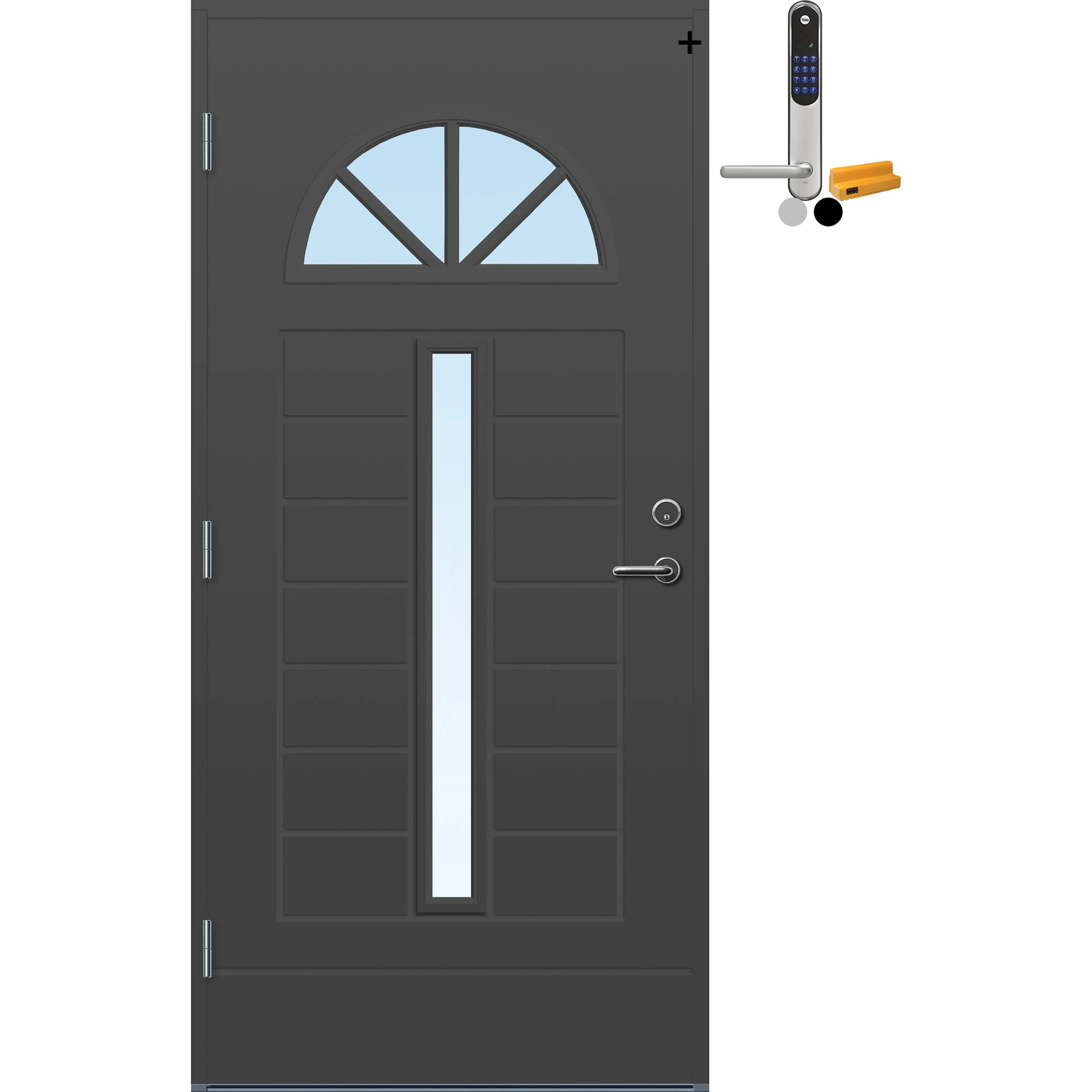 Ytterdør Bygg1 Lyngdal med Yale Doorman Classic Home