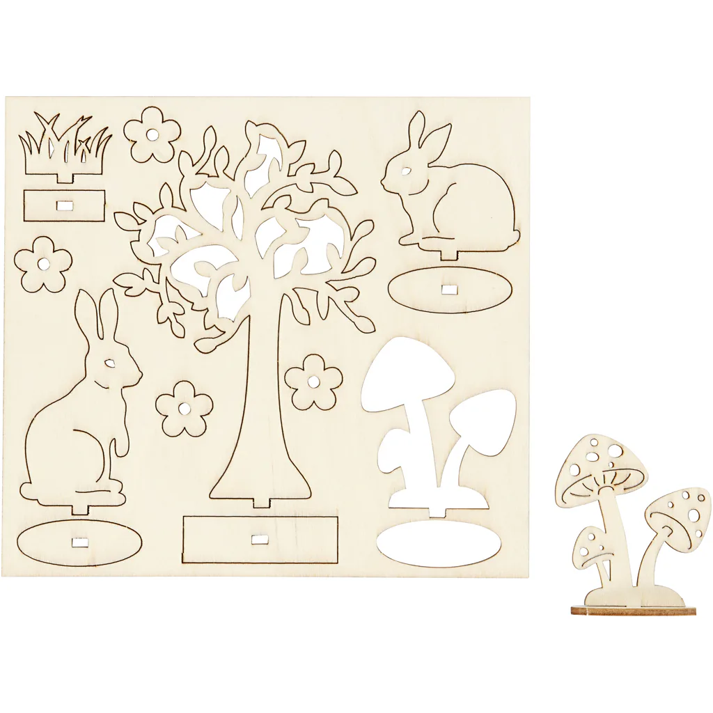 Figurer Creativ Company Sett-Sammen-Selv Trefigurer 17 cm 1 Pk