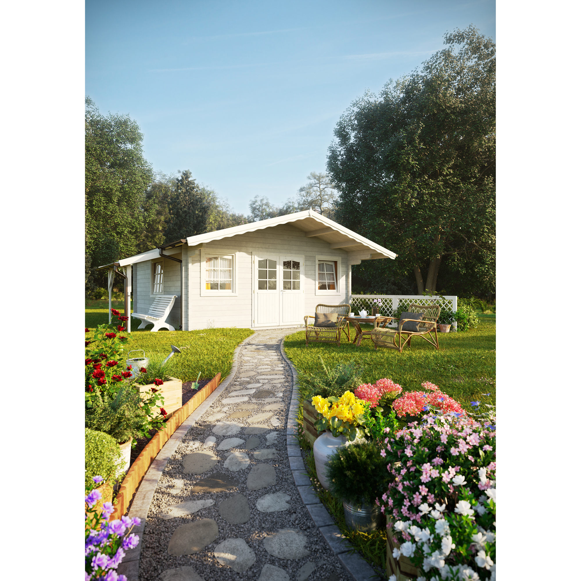 Anneks Palmako Helena 26 m2 med Shingel, Papp og Spiker