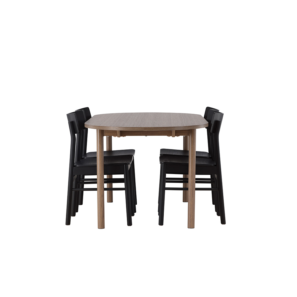 Spisegruppe Venture Home Andy med 4 Montros Stoler
