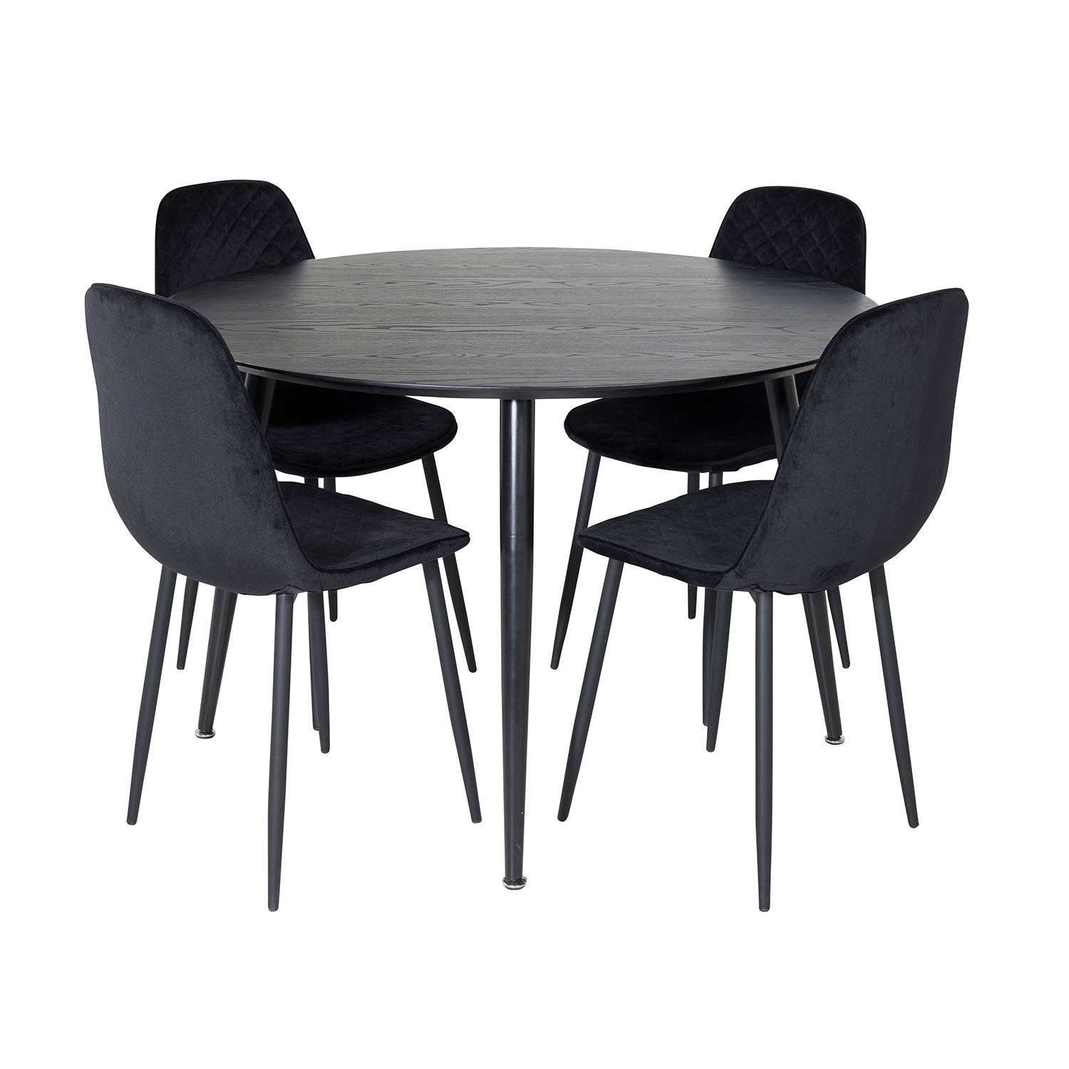Spisegruppe Venture Home Dipp Ø115 cm med 4 Polar Stoler