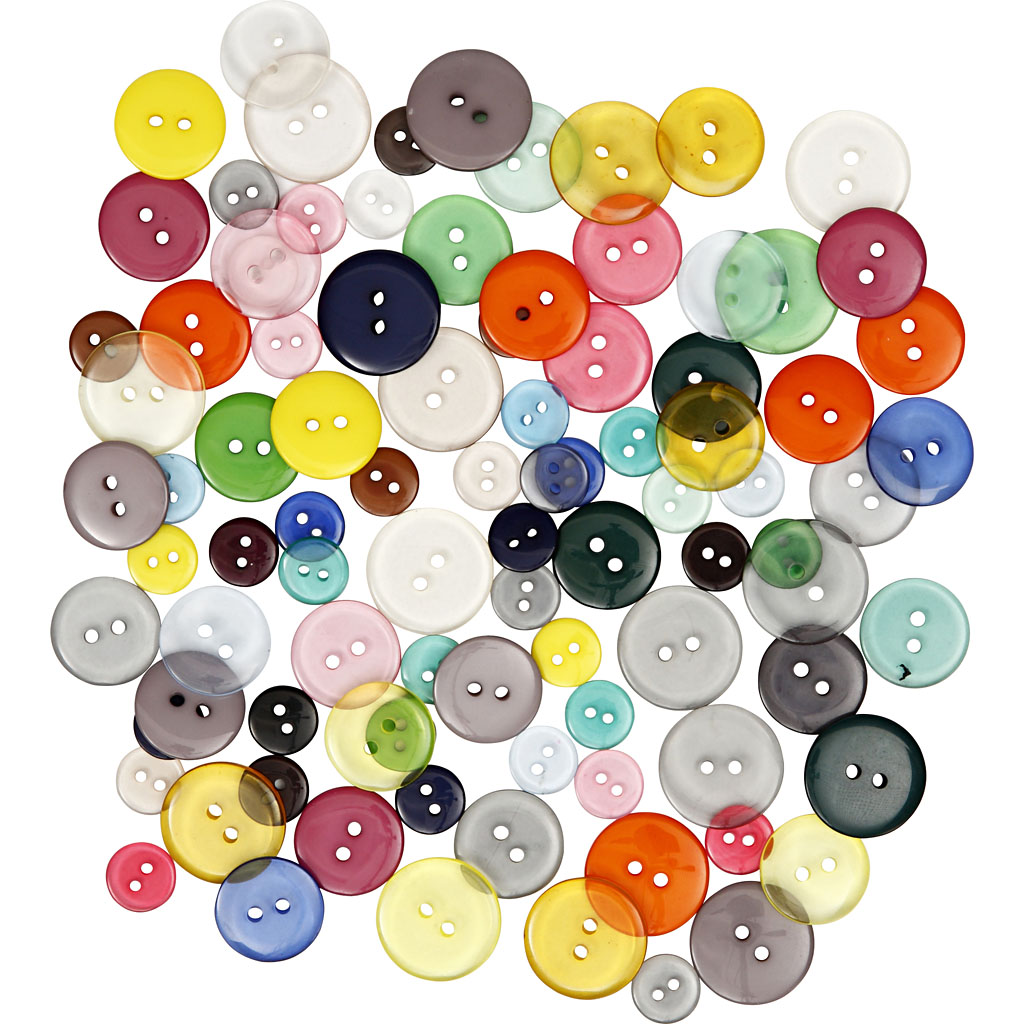 Knappemiks Creativ Company Ass Farger 100 stk/1 Pk