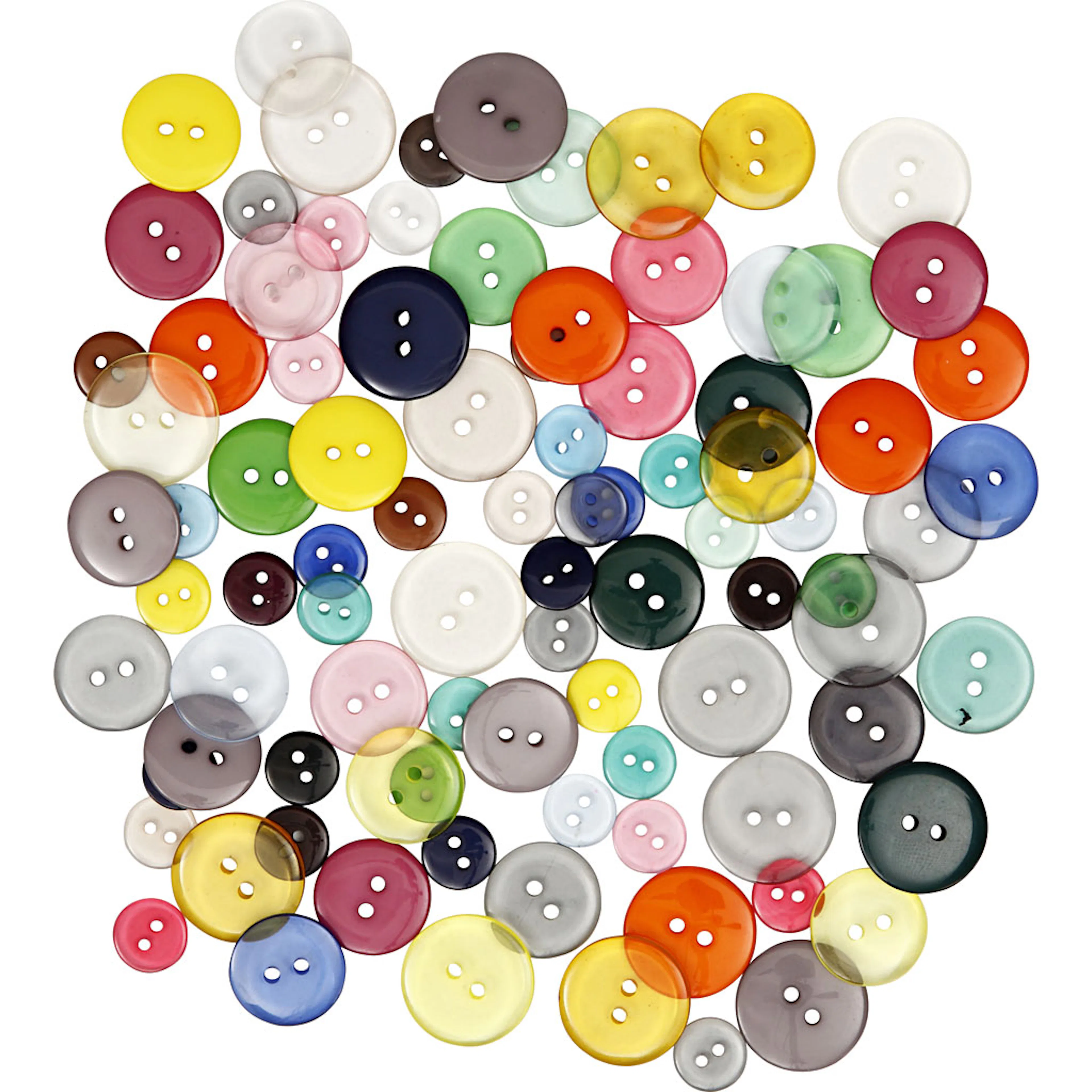 Knappemiks Creativ Company Ass Farger 100 stk/1 Pk