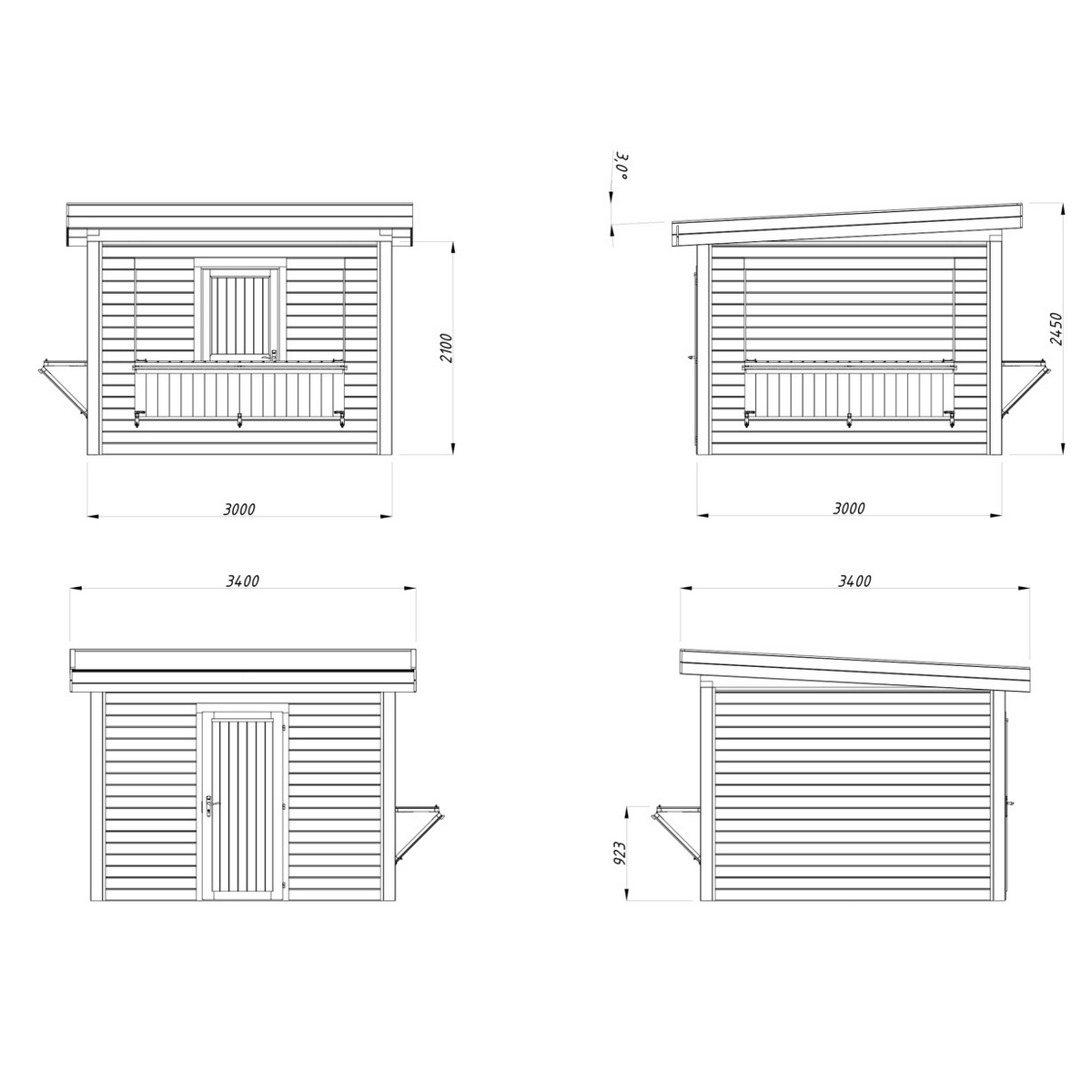 Kiosk Palmako Lenna 8,3 m2 Set 305