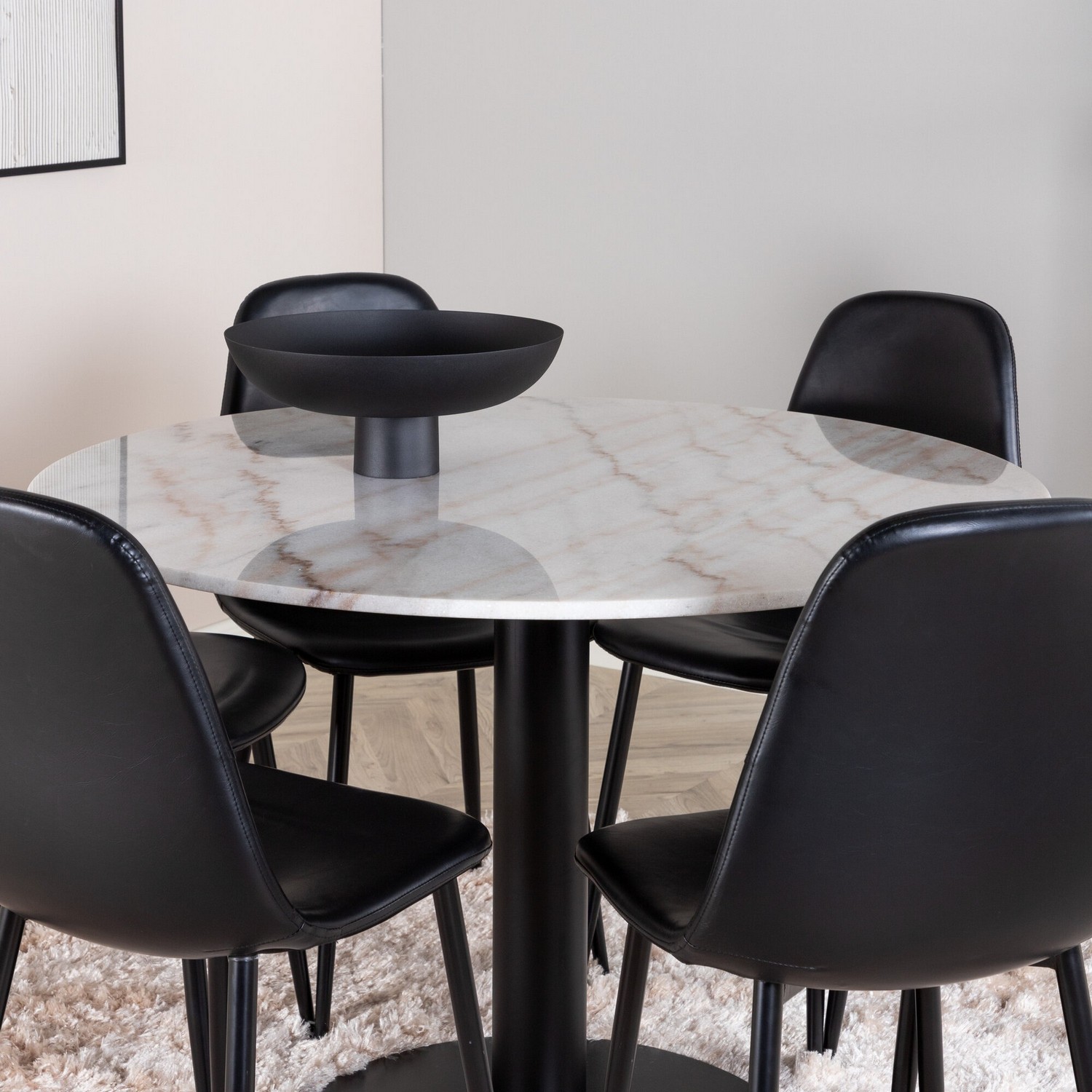 Spisegruppe Venture Home Estelle med 6 Pobbie Stoler