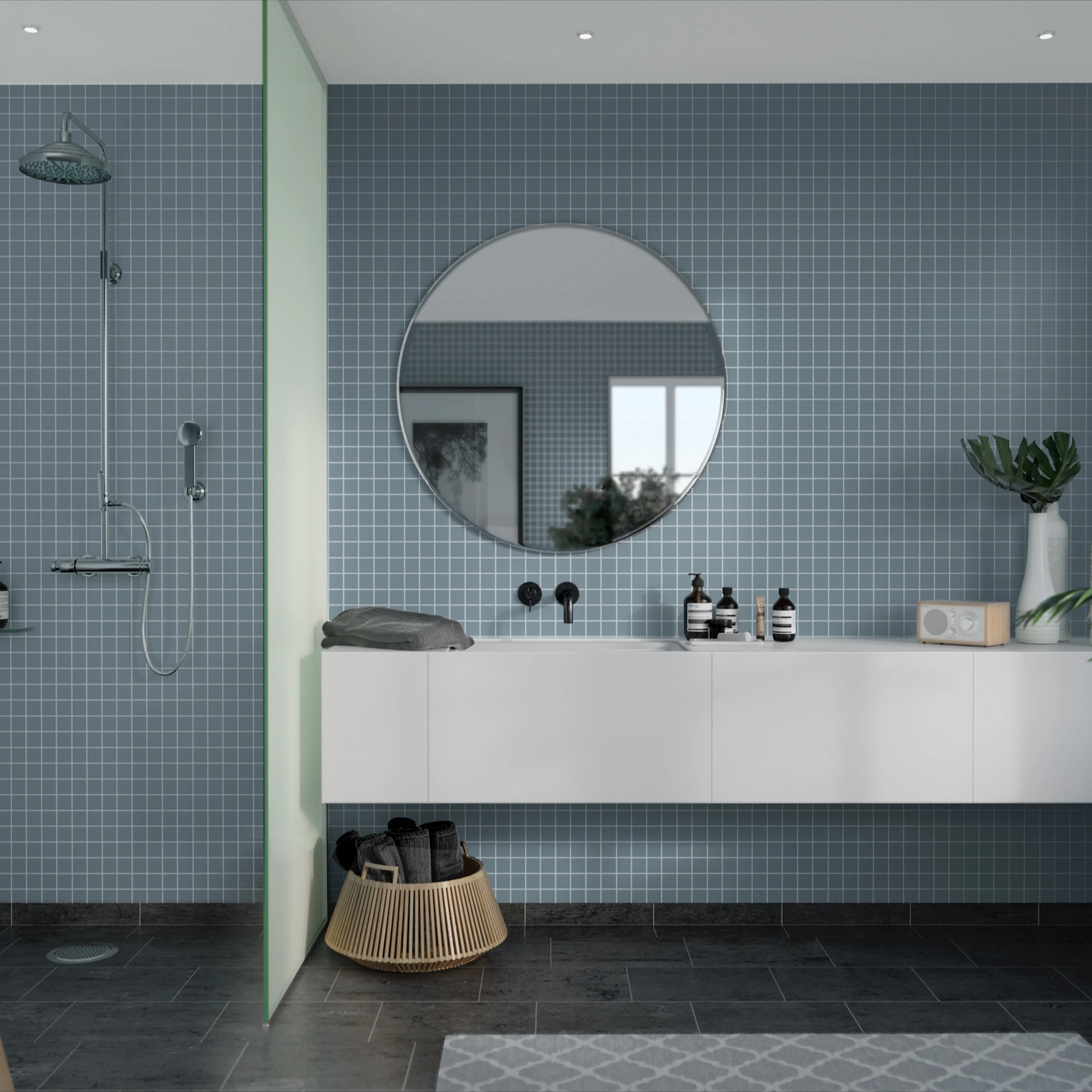 Baderomspanel Fibo 6274-M0303 Dusty Blue