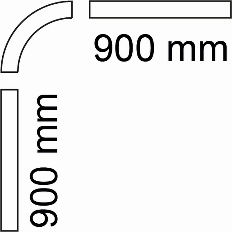 Dusjstang Habo Skinne 900