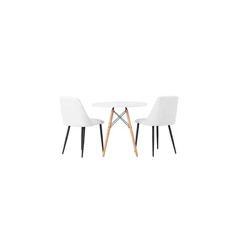 Spisegruppe Venture Home Danburi Ø60 cm med 2 stk Night Stoler