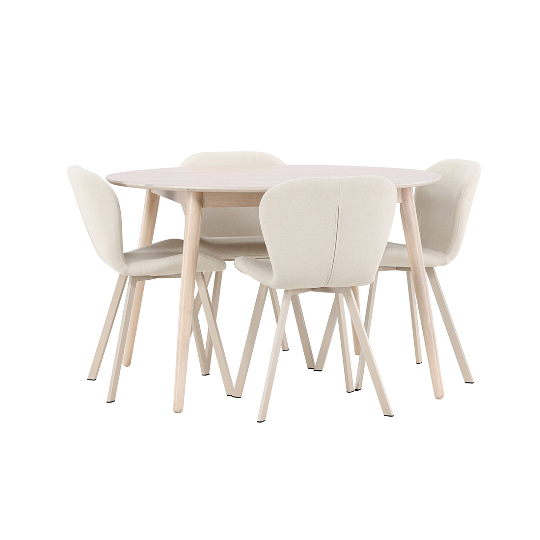 Spisegruppe Venture Home Flora Ø120 cm med 4st Lilja Spisestoler