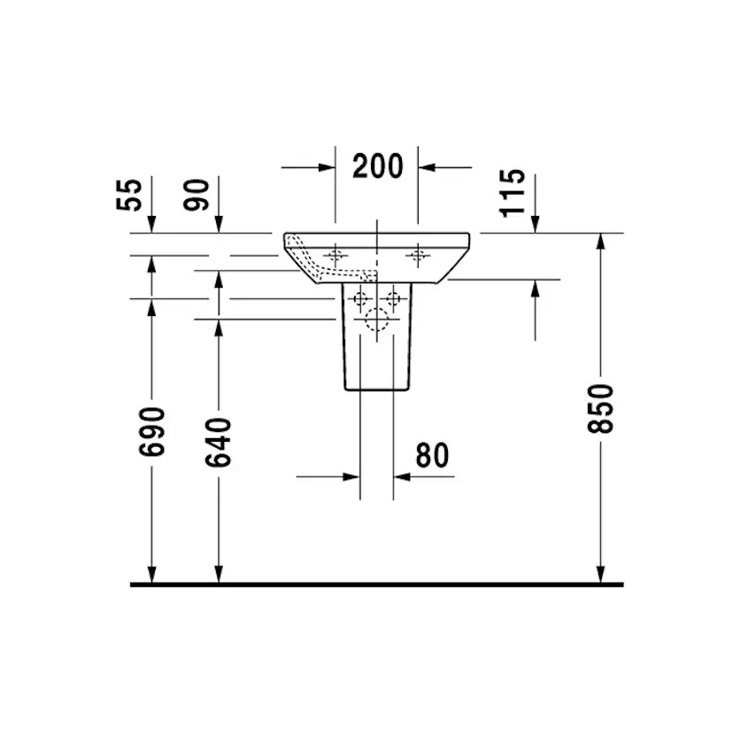 Tvättställ Duravit DuraStyle 070845