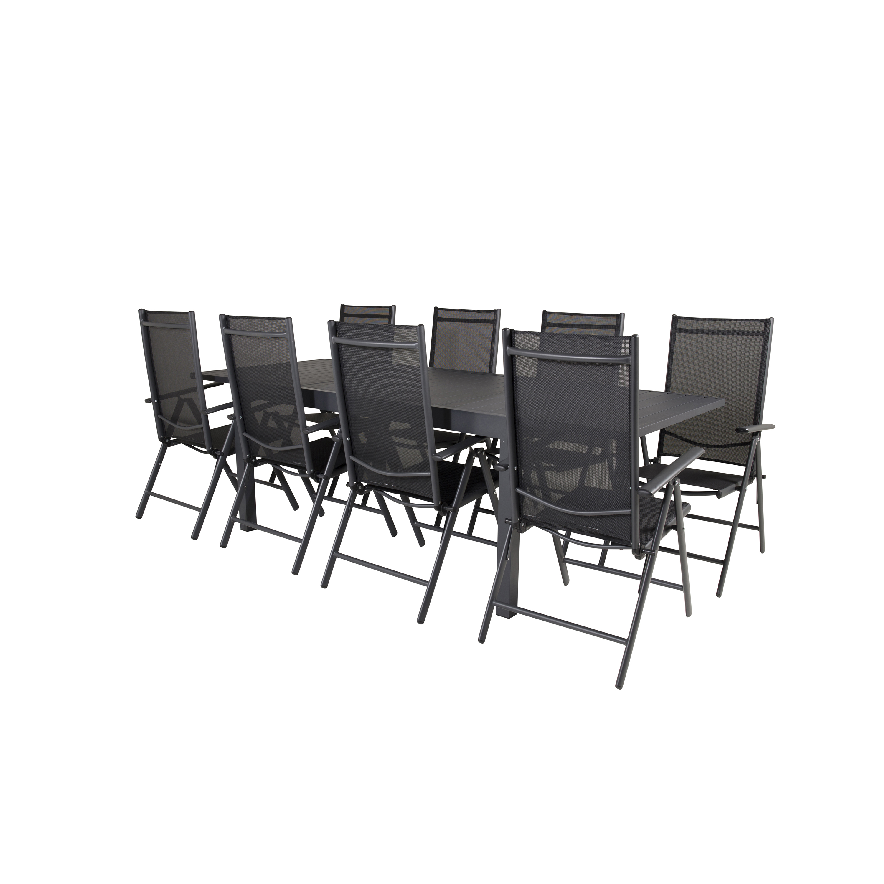 Spisegruppe Venture Home Madrid 160/240 med 8 Bront Spisestoler