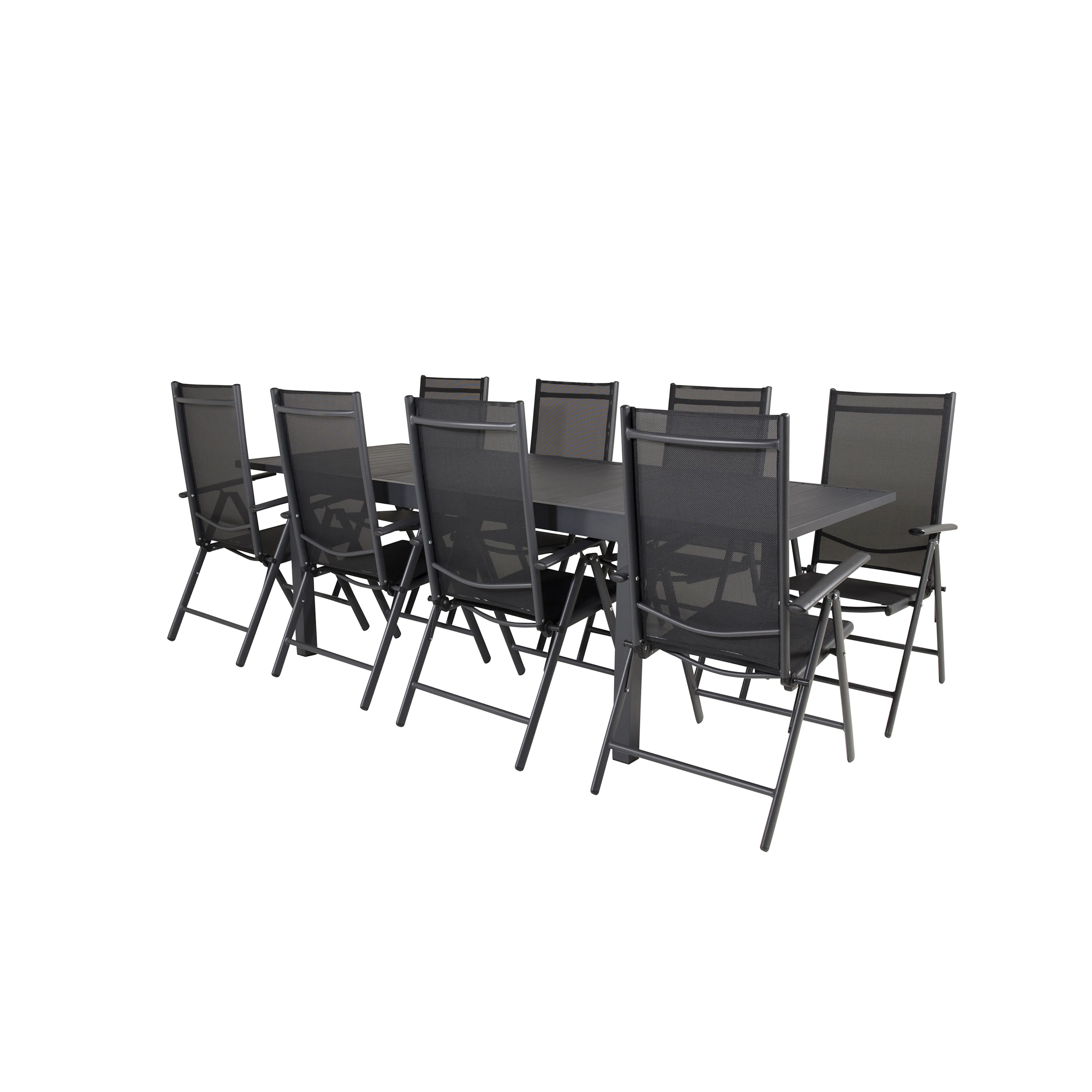Spisegruppe Venture Home Madrid 160/240 med 8 Bront Spisestoler